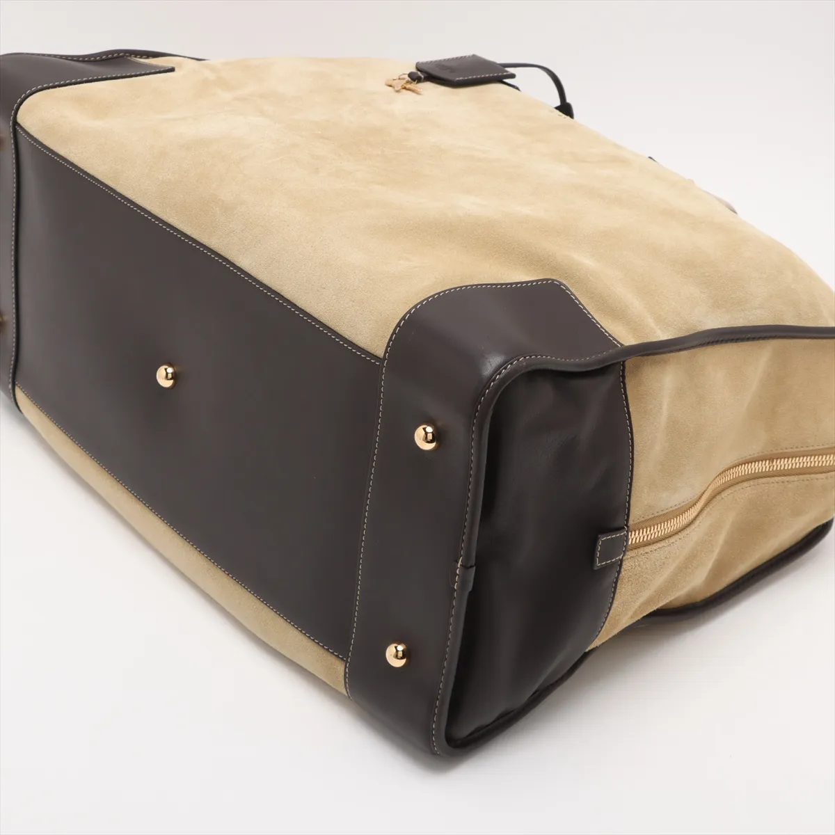 Amazona 50 Suede Handbag Beige x Brown — view 3
