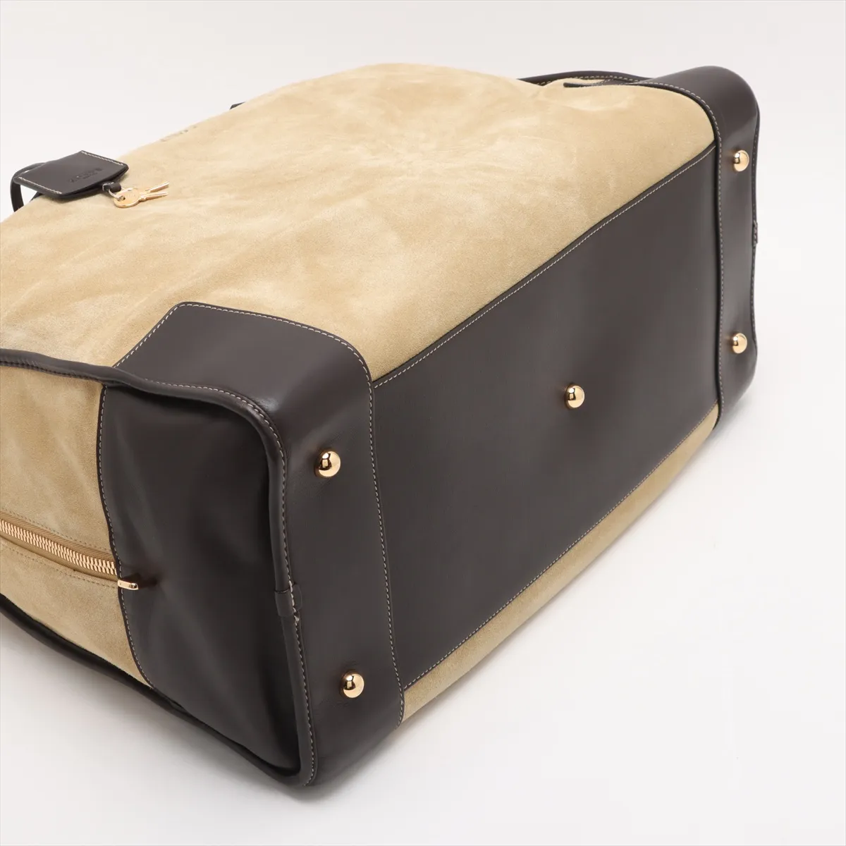 Amazona 50 Suede Handbag Beige x Brown — view 4