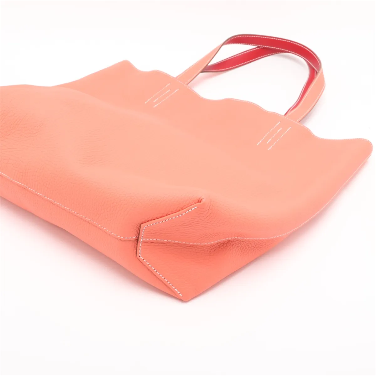Hermès Double Sens 45 Taurillon Clemence Flamingo x Rouge Casaque Silver Hardware Q: 2013 — view 3