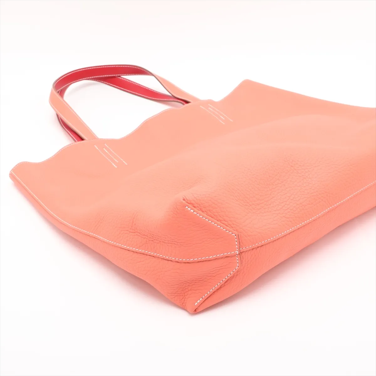 Hermès Double Sens 45 Taurillon Clemence Flamingo x Rouge Casaque Silver Hardware Q: 2013 — view 4