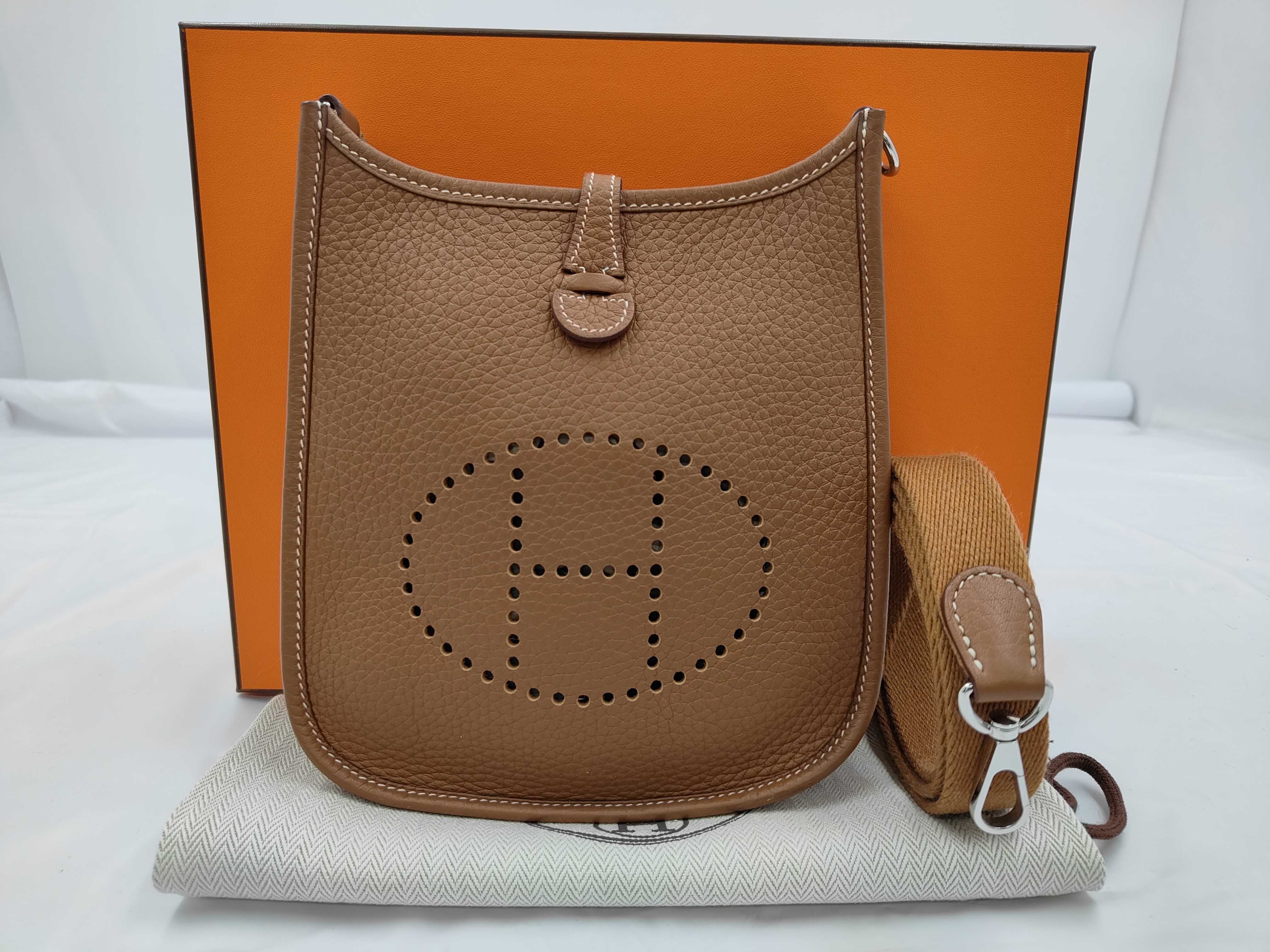 Mini Evelyne Amazone 16 TPM Taurillon Clemence Leather Gold Silver Hardware W Stamp Shoulder Bag
