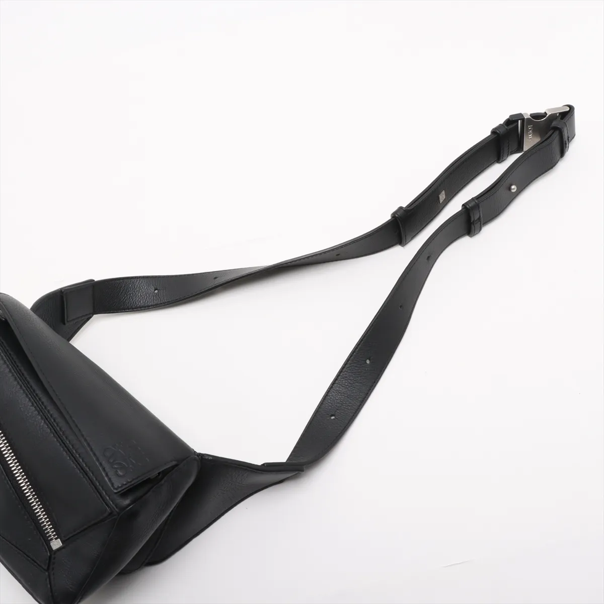 Puzzle Bum Bag Small Leather Body Bag Black — view 5
