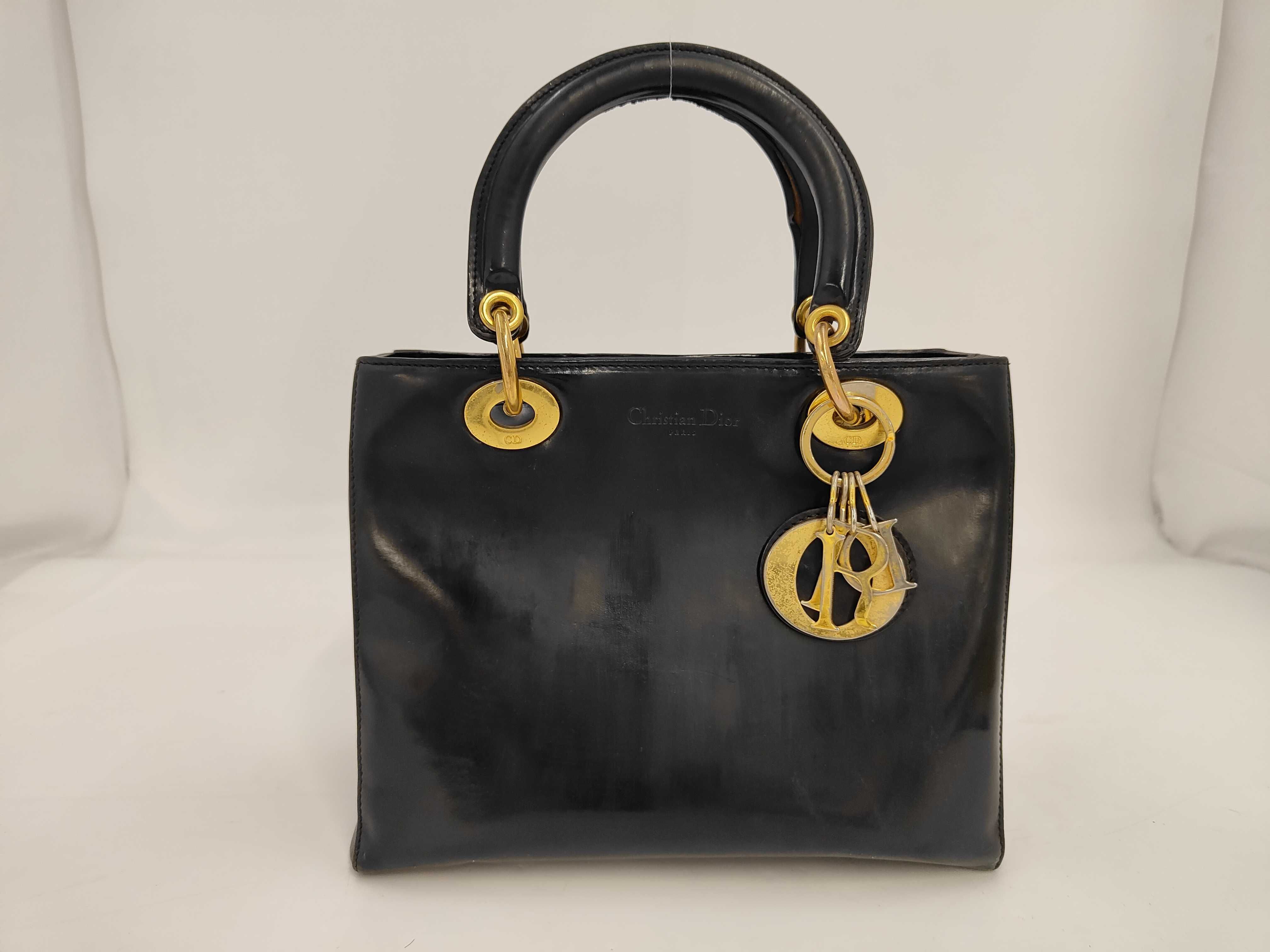 Lady Dior handbag, black handbag