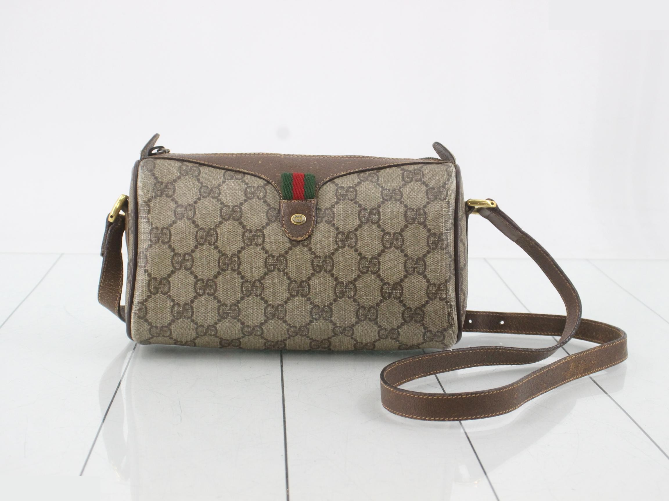 GG pattern Old Gucci PVC shoulder bag, Sherry line