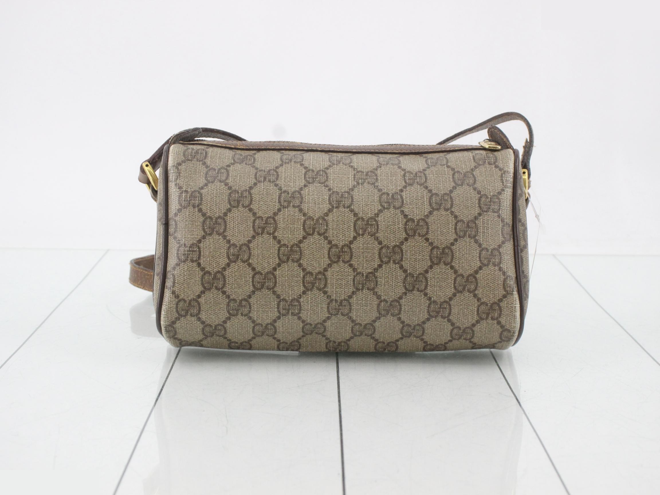 GG pattern Old Gucci PVC shoulder bag, Sherry line — view 2