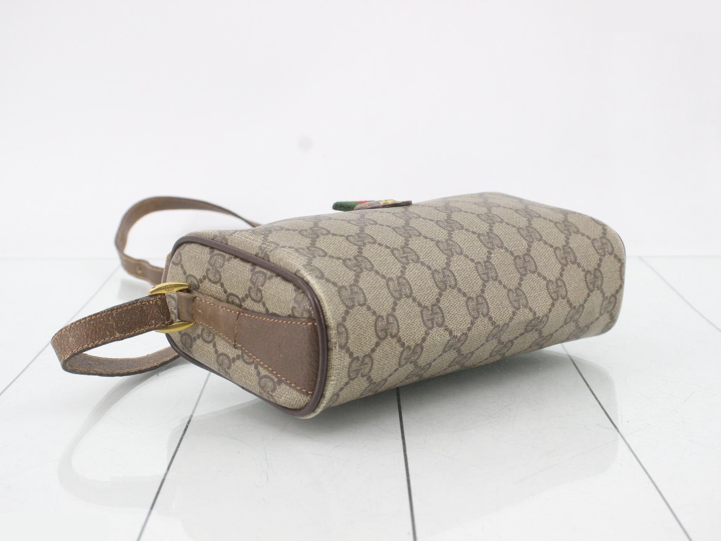 GG pattern Old Gucci PVC shoulder bag, Sherry line — view 5