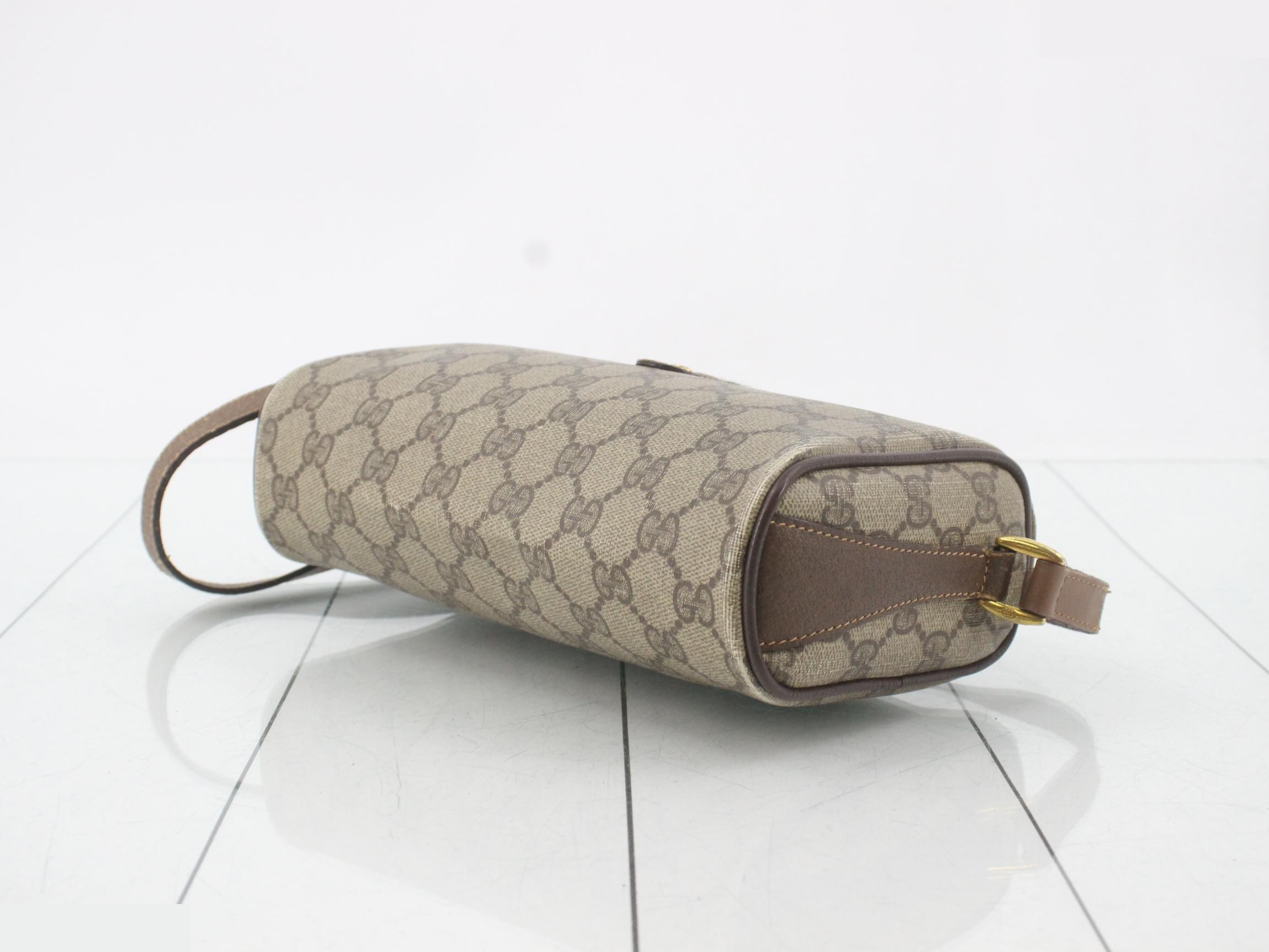 GG pattern Old Gucci PVC shoulder bag, Sherry line — view 6