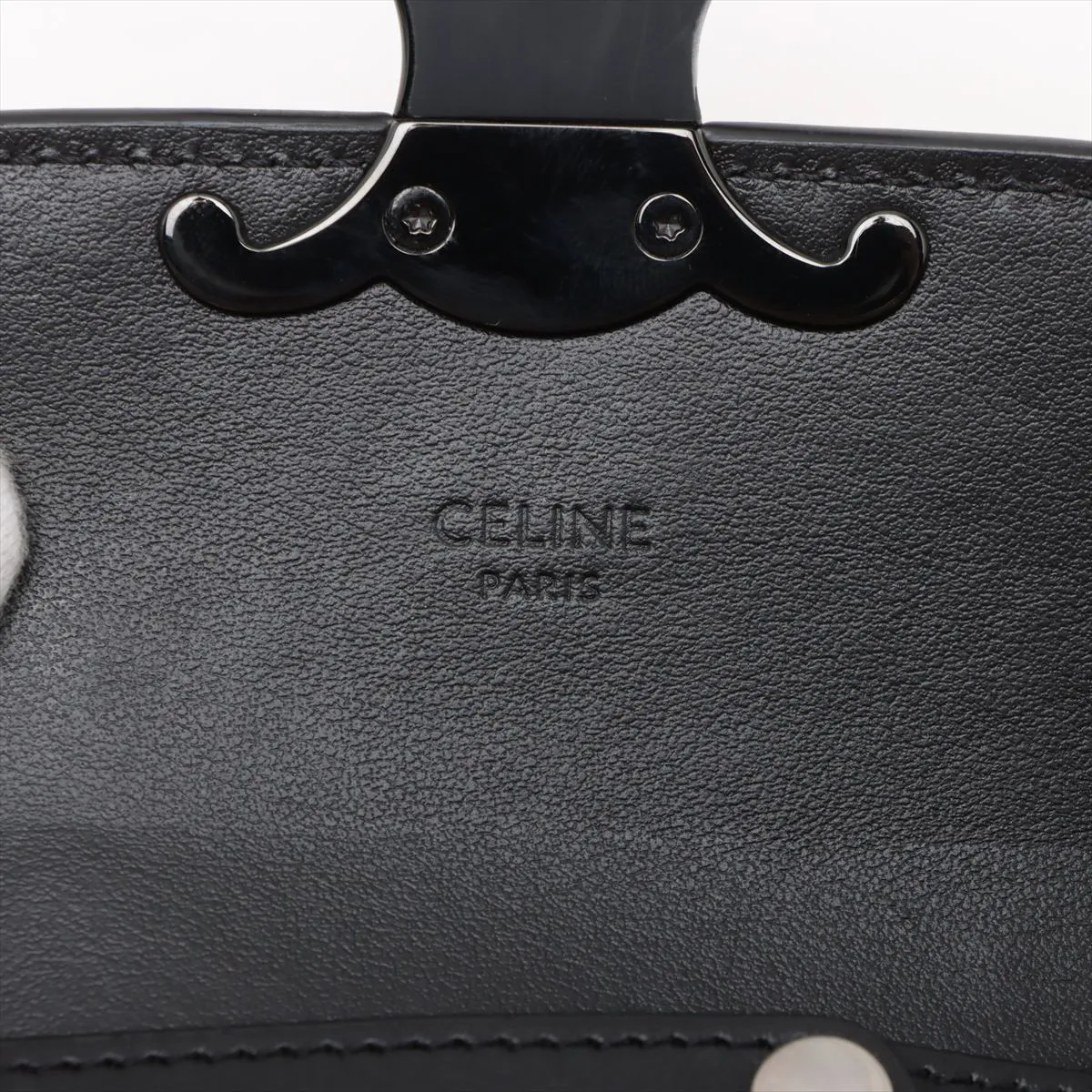 Triomphe Mini Claude Leather Shoulder Bag Black — view 7