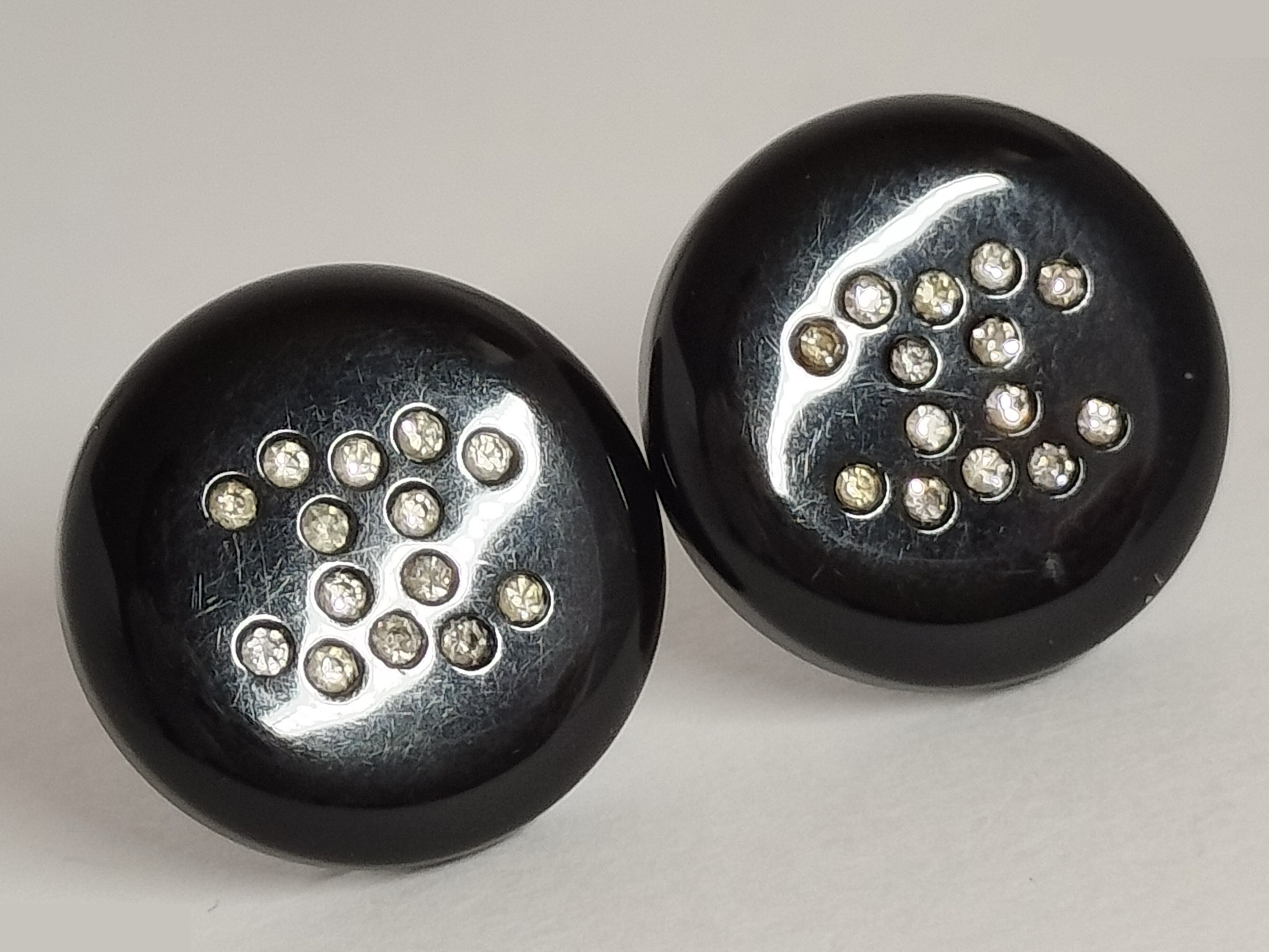 Coco Rhinestone Black Earrings — view 4