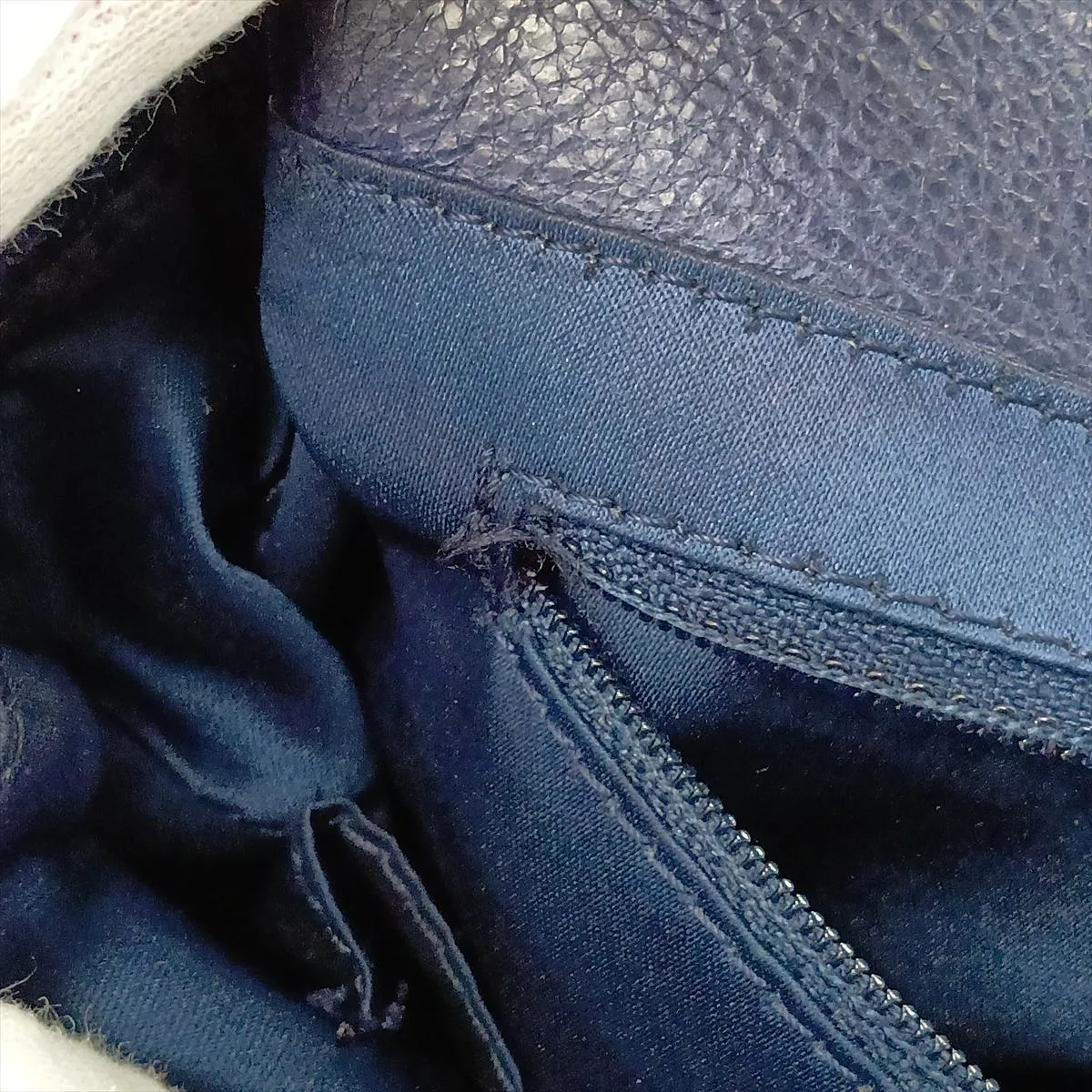 On the Road Vintage Calfskin Shoulder Bag, Navy, Silver Hardware, 13535486, Serial Number 13 — view 12