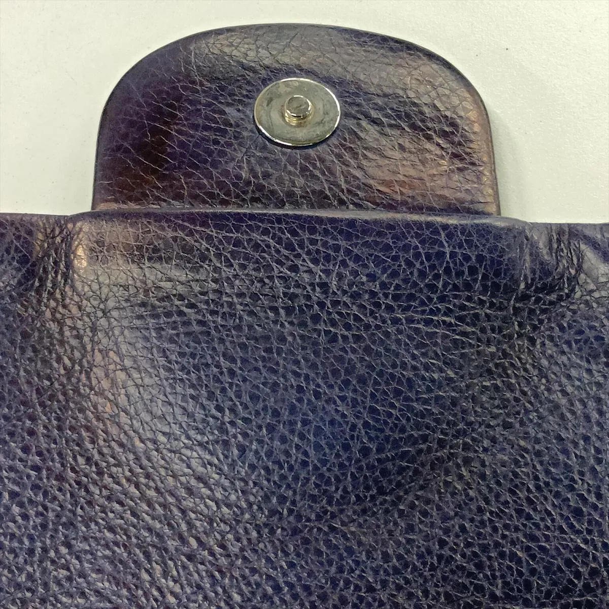 On the Road Vintage Calfskin Shoulder Bag, Navy, Silver Hardware, 13535486, Serial Number 13 — view 13