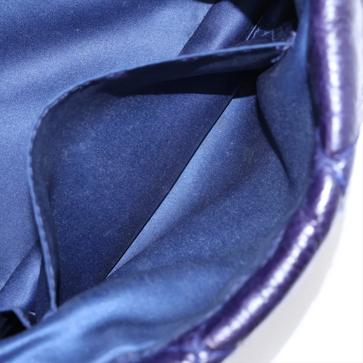 On the Road Vintage Calfskin Shoulder Bag, Navy, Silver Hardware, 13535486, Serial Number 13 — view 9