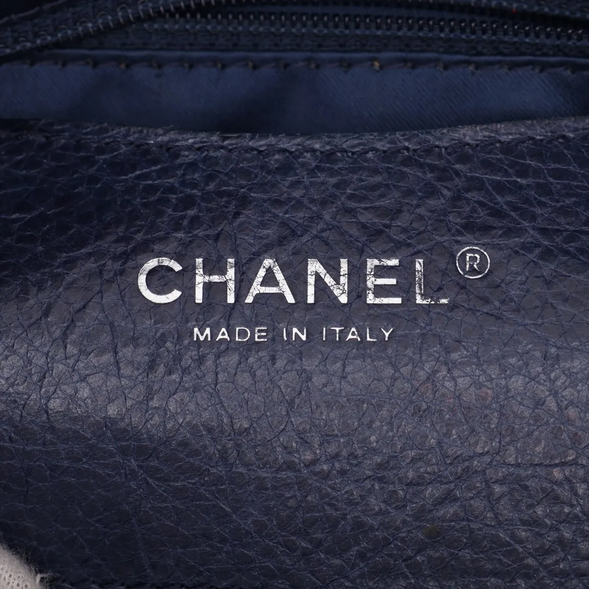 On the Road Vintage Calfskin Shoulder Bag, Navy, Silver Hardware, 13535486, Serial Number 13 — view 10