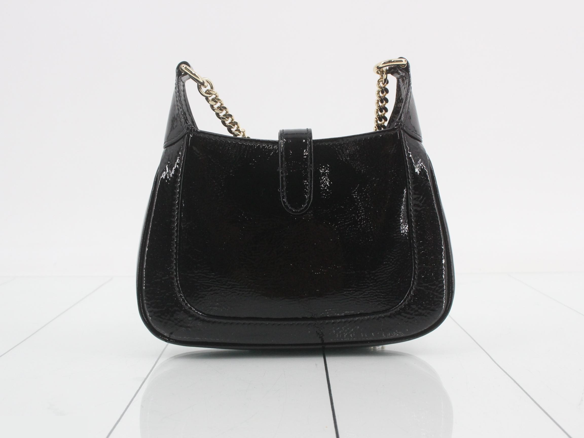 Jackie Notte Patent Leather Chain Shoulder Bag — view 2