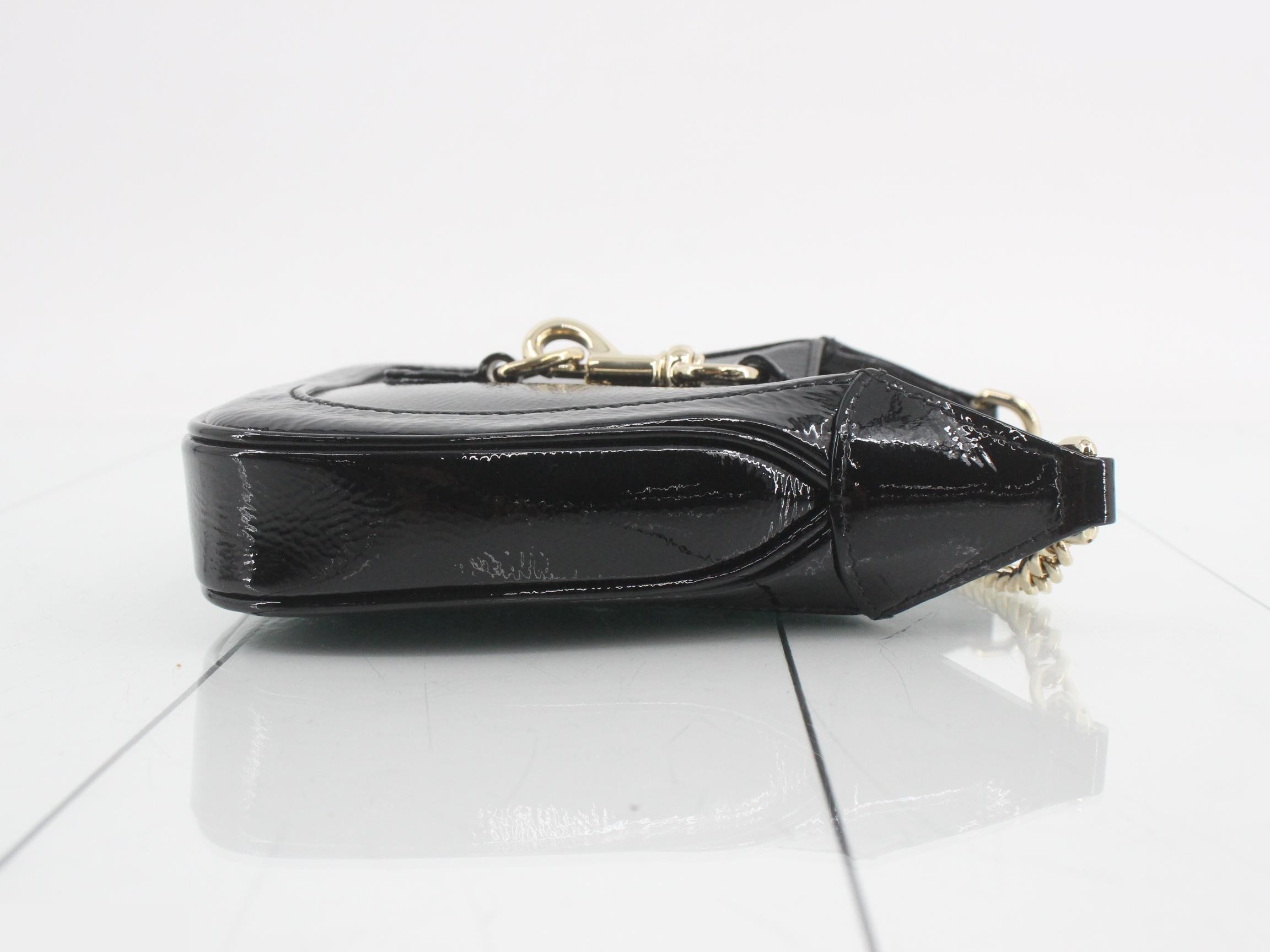 Jackie Notte Patent Leather Chain Shoulder Bag — view 3