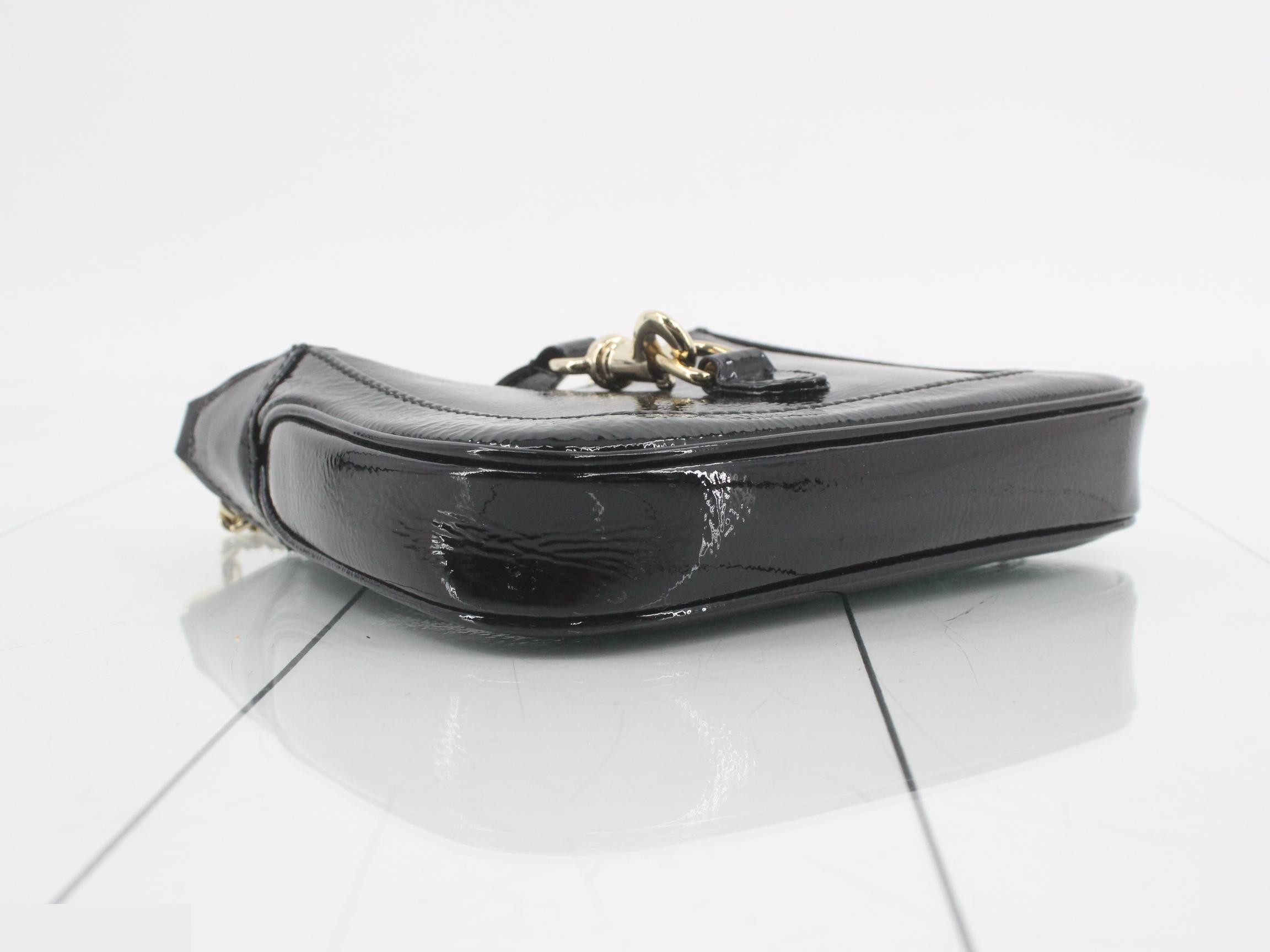 Jackie Notte Patent Leather Chain Shoulder Bag — view 5