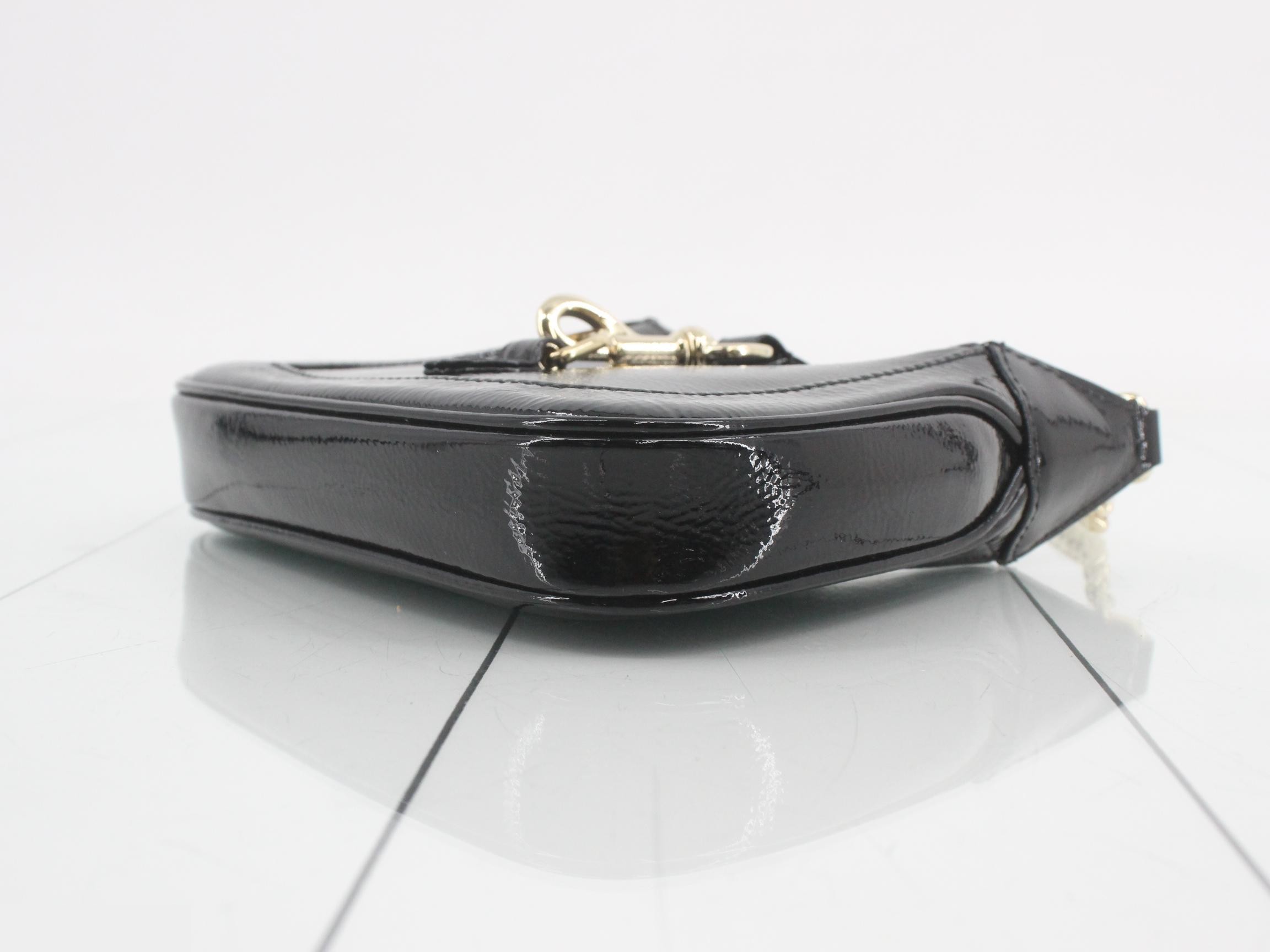 Jackie Notte Patent Leather Chain Shoulder Bag — view 6