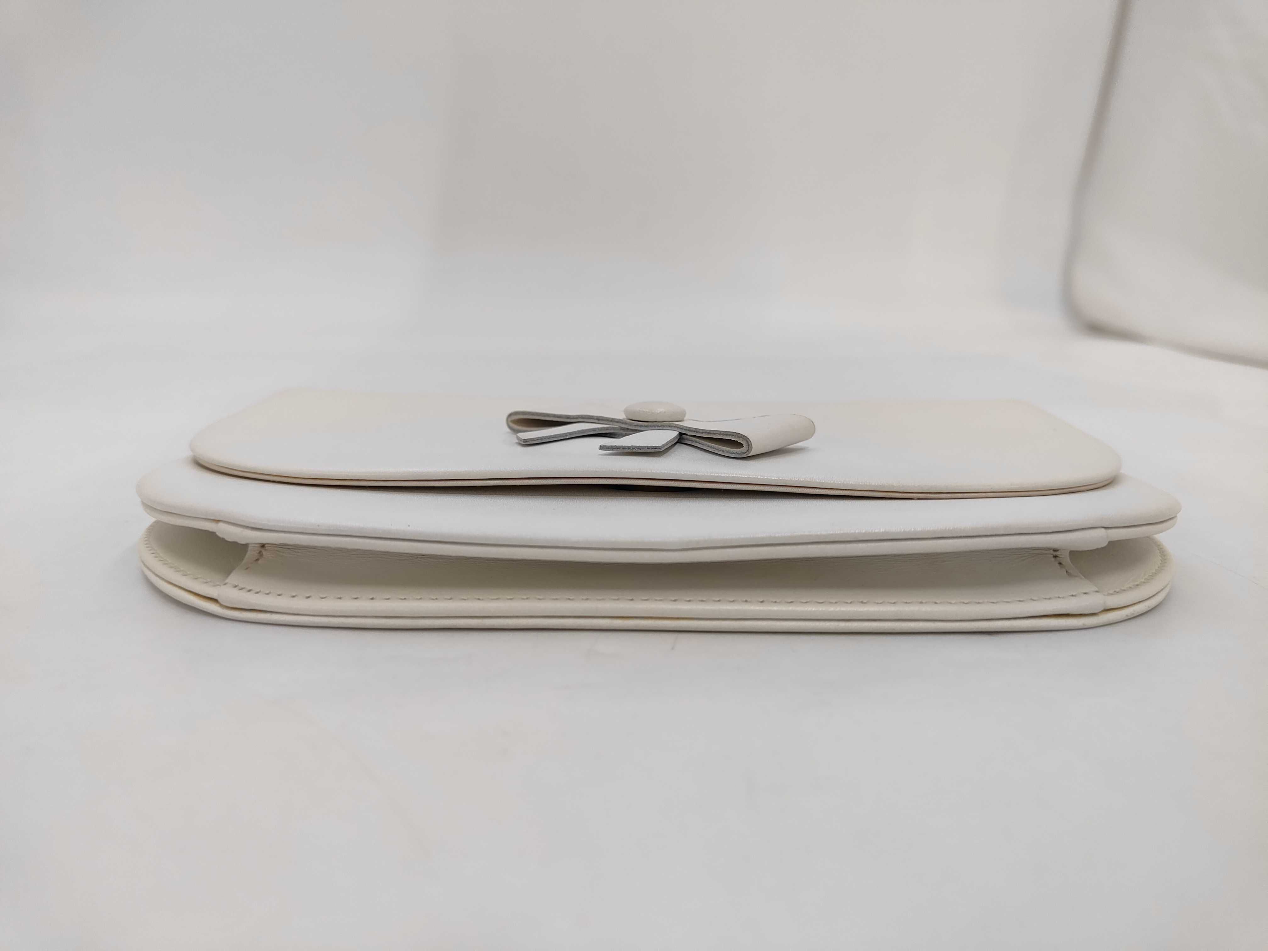 chain shoulder leather white shoulder bag — view 3