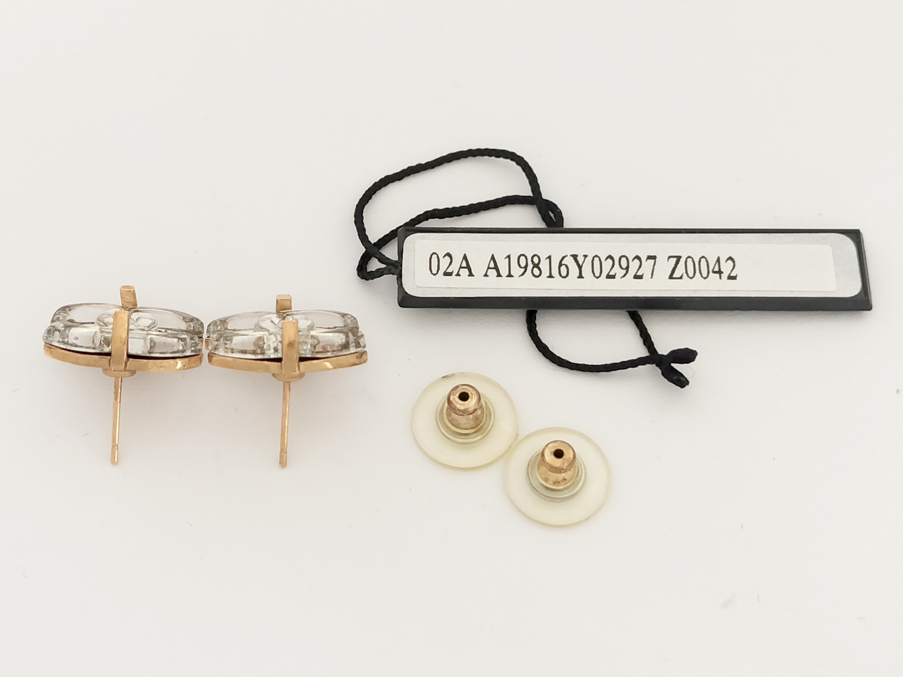 Coco Clear Gold Earrings — view 2