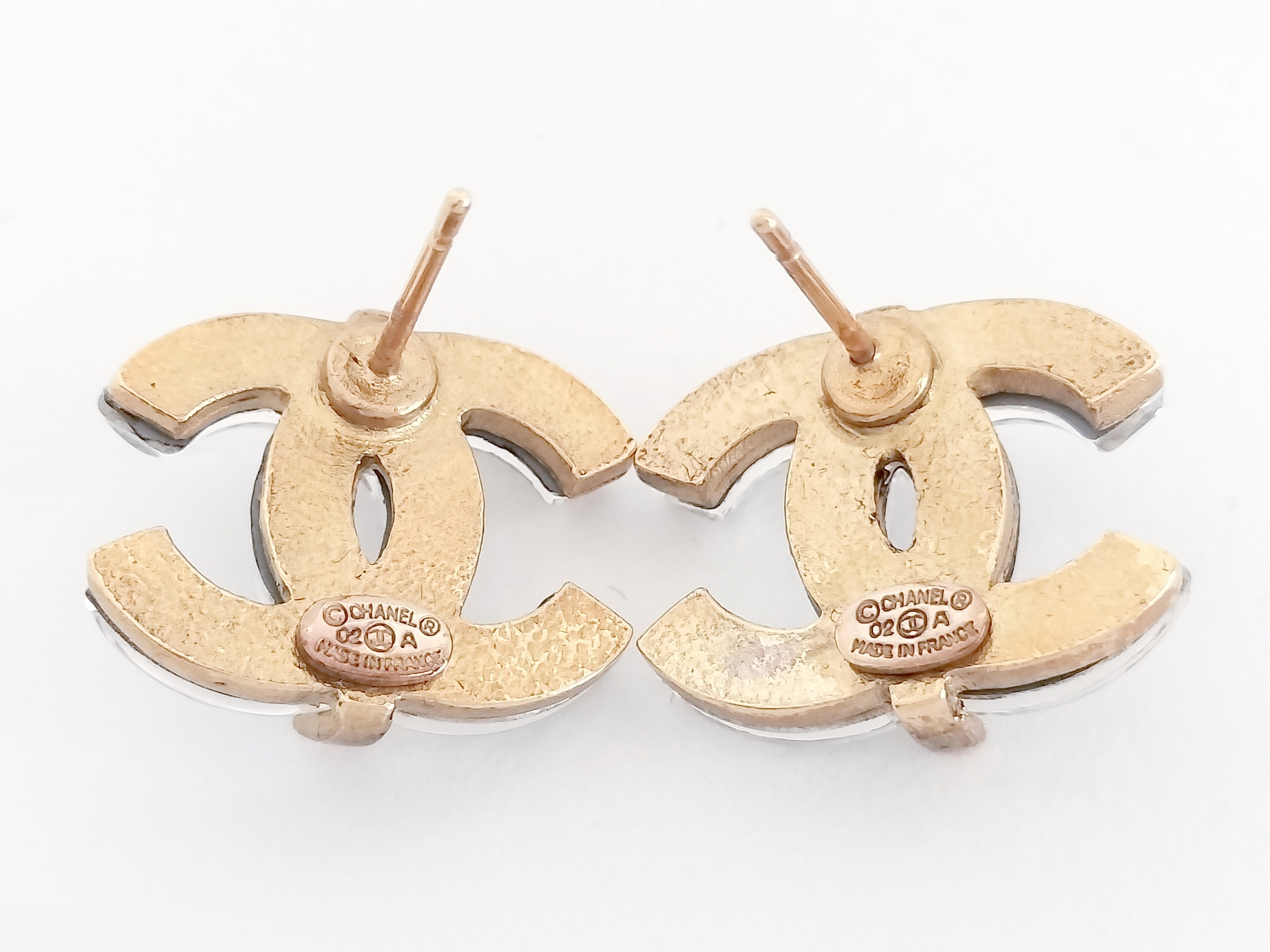 Coco Clear Gold Earrings — view 4