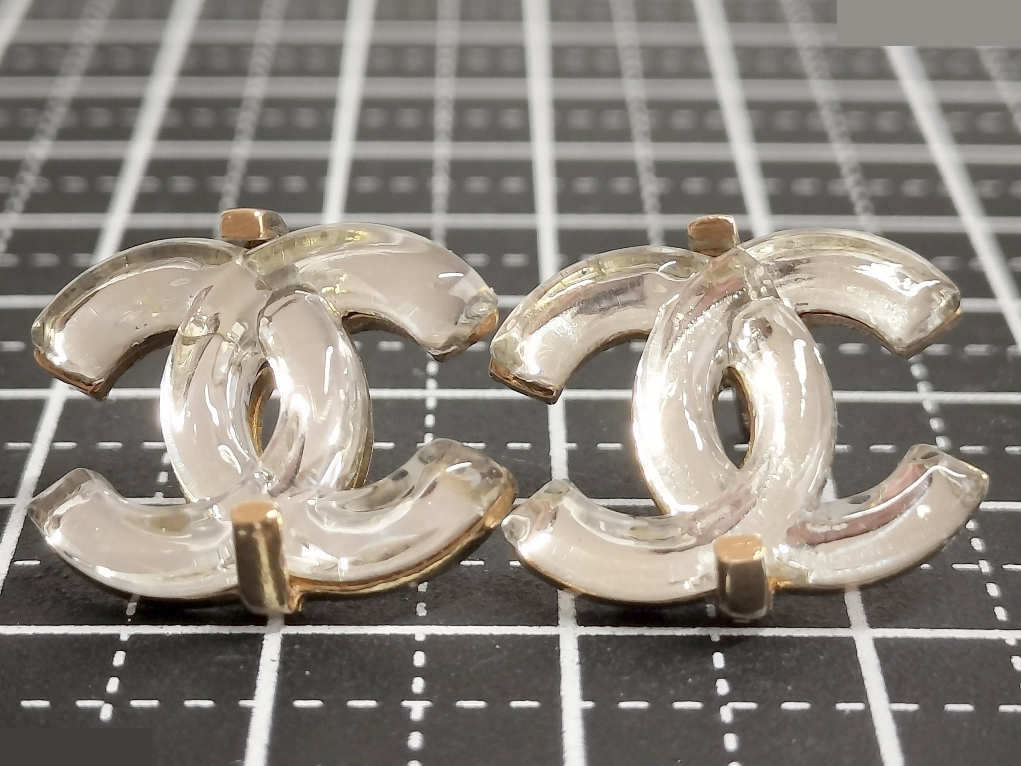 Coco Clear Gold Earrings — view 5