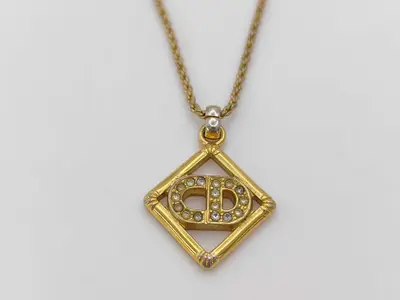 logo gold necklace