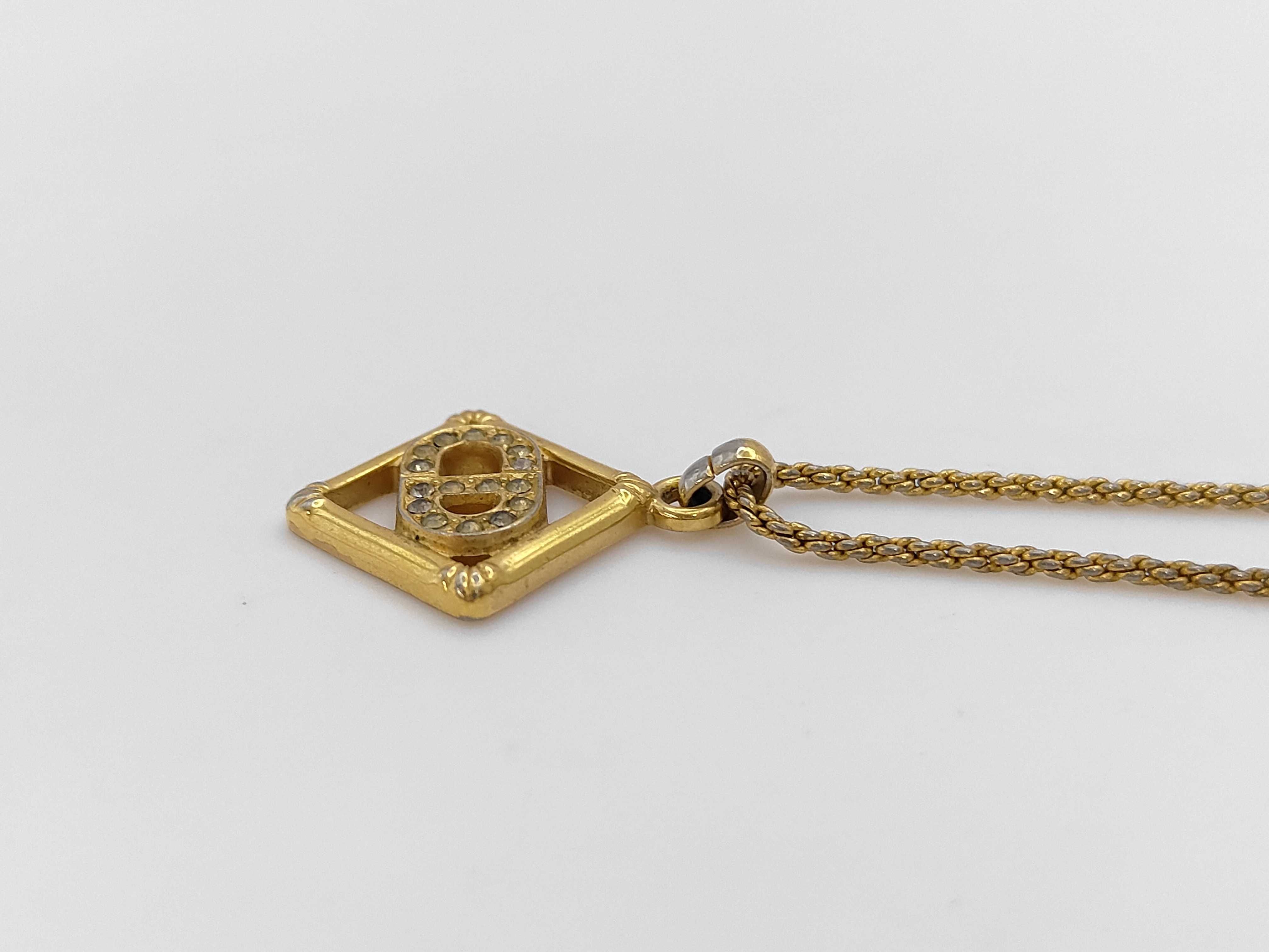 logo gold necklace — view 2