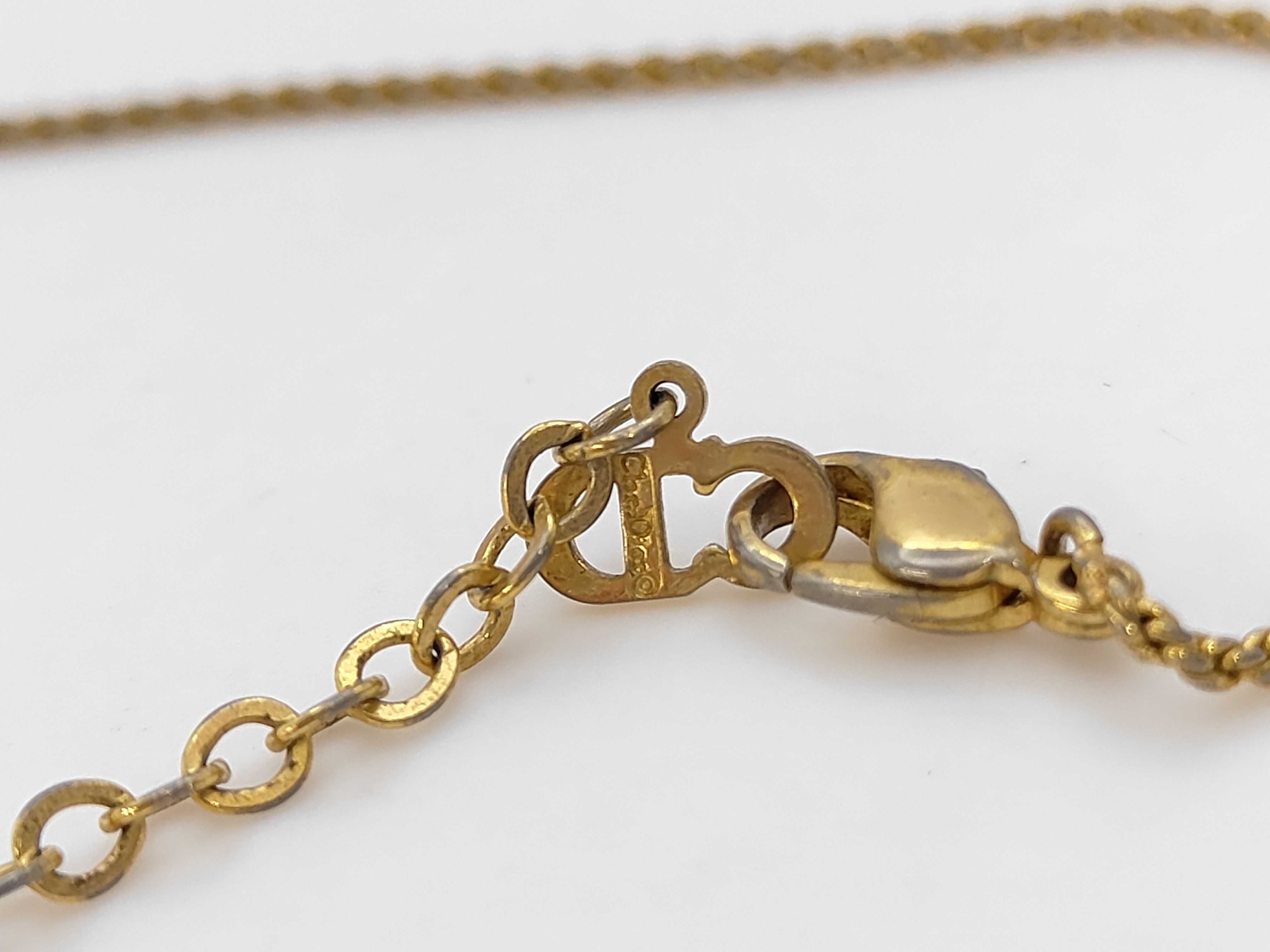 logo gold necklace — view 3
