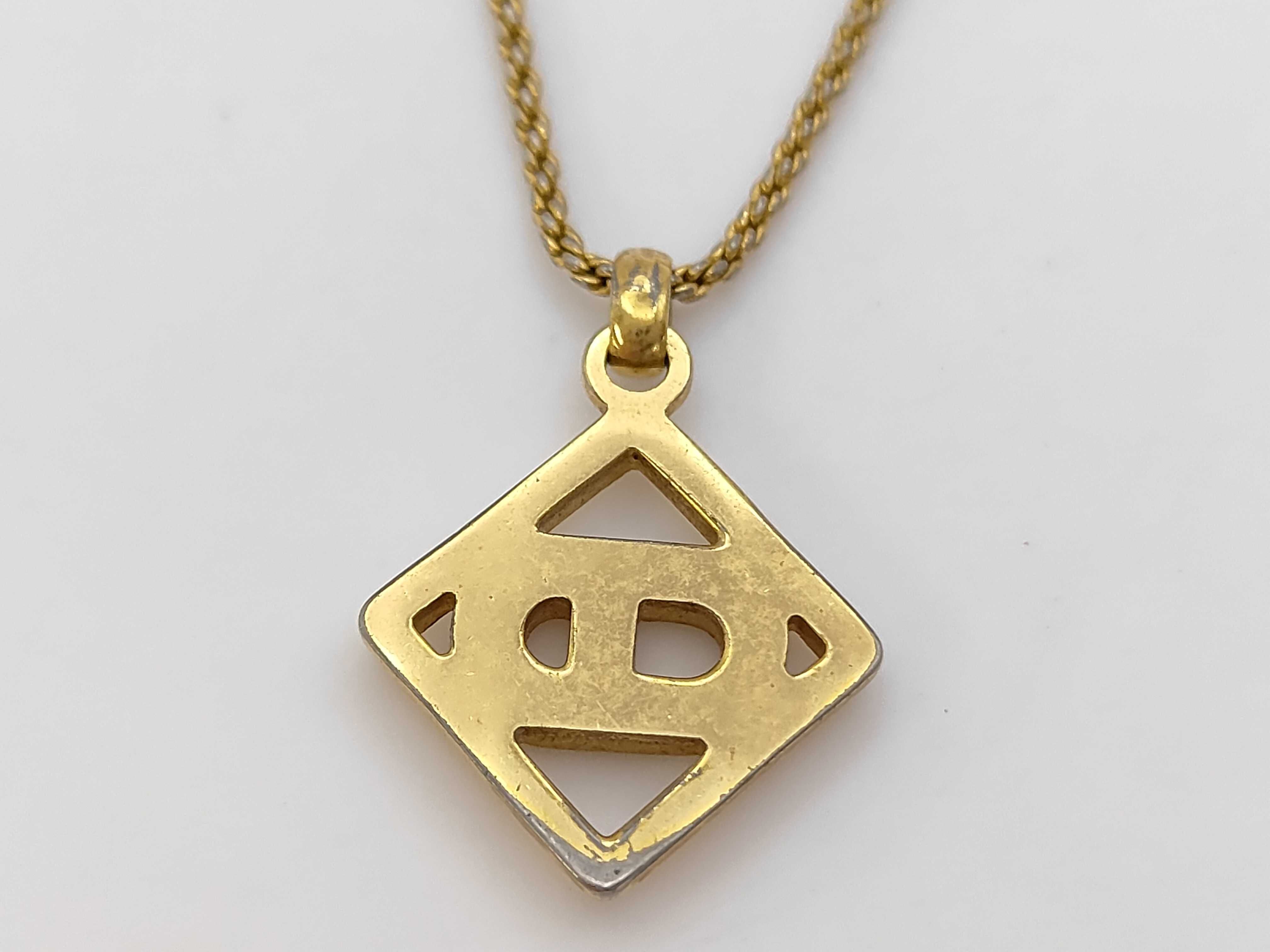 logo gold necklace — view 4