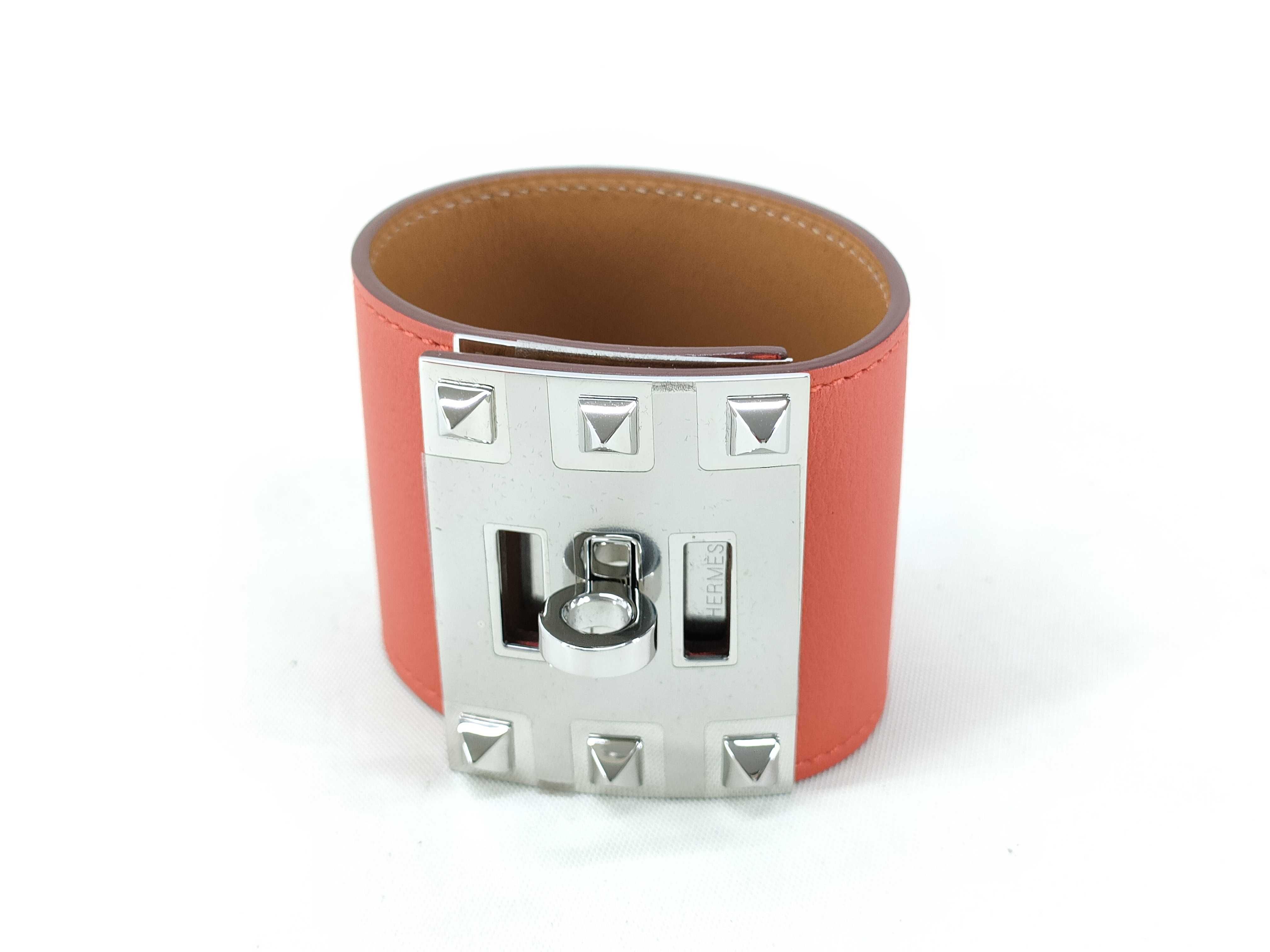 H Bracelet Wide Red x Silver Bracelet/Bangle