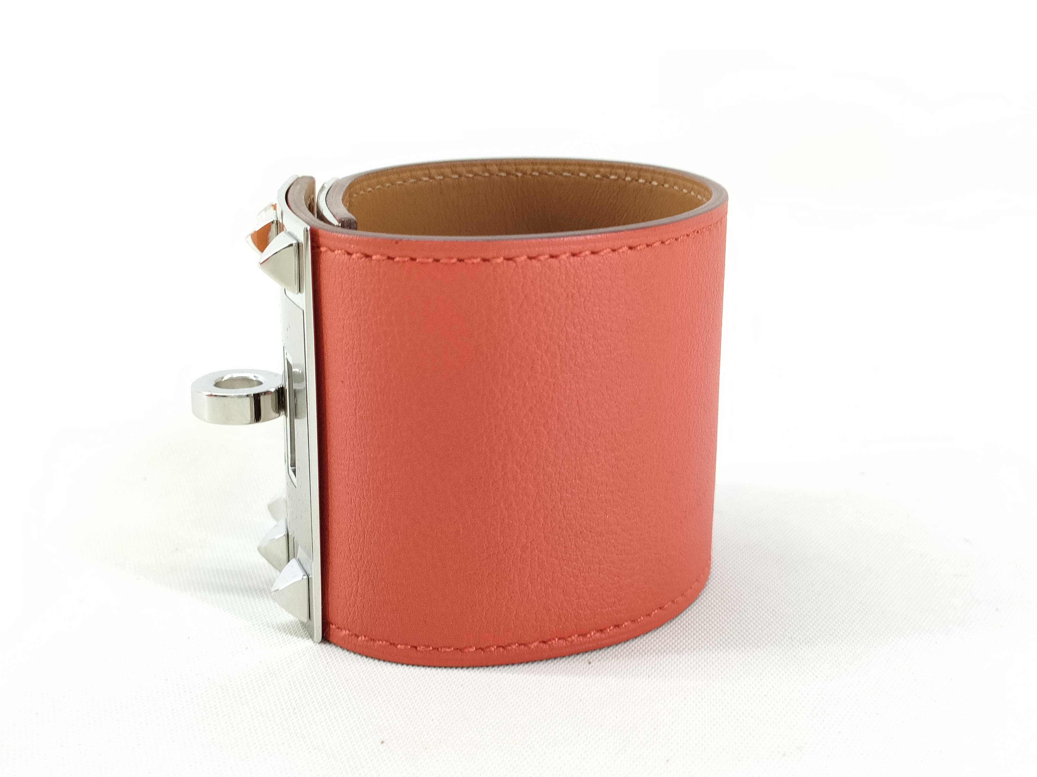 H Bracelet Wide Red x Silver Bracelet/Bangle — view 2