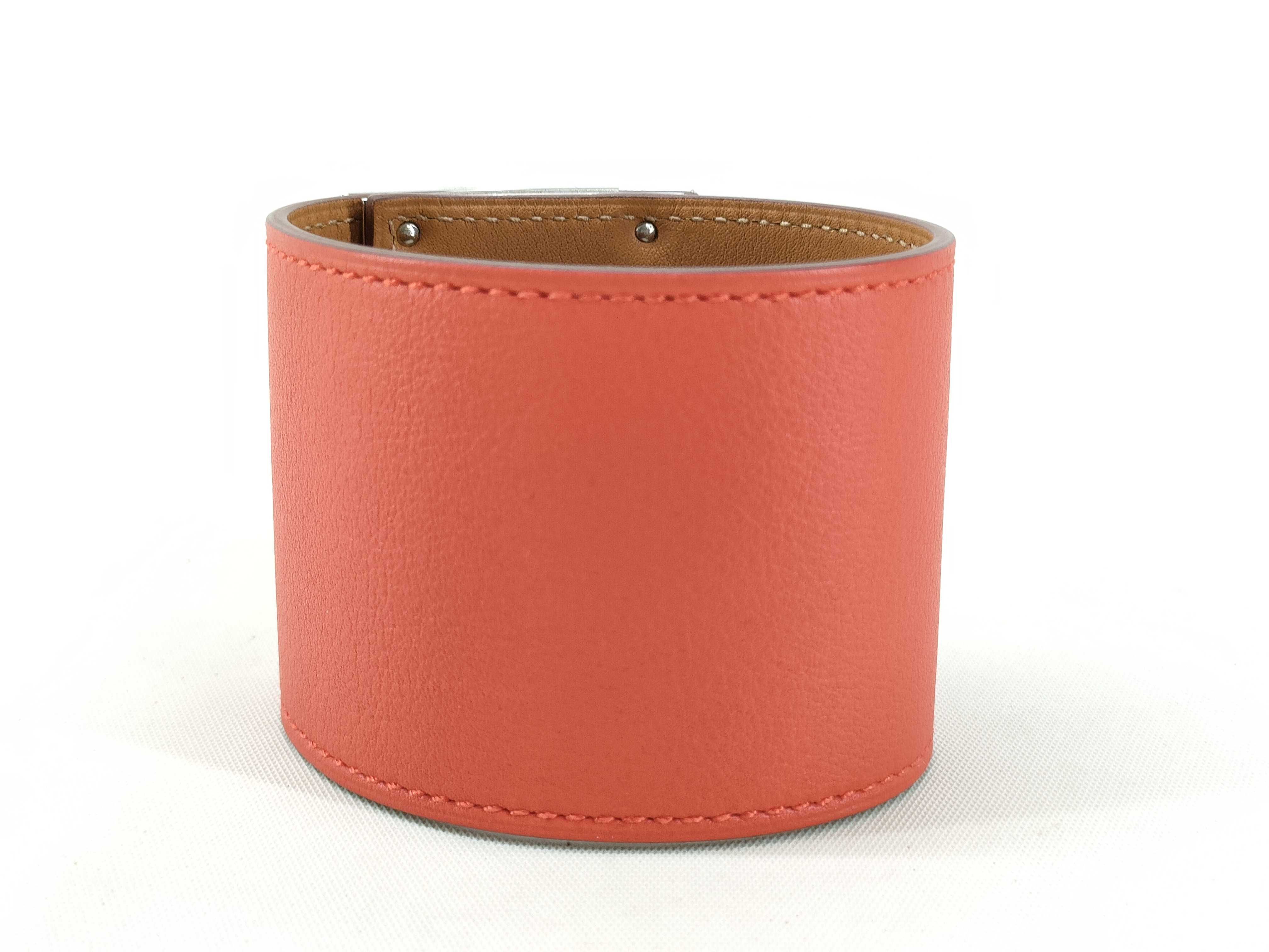 H Bracelet Wide Red x Silver Bracelet/Bangle — view 3