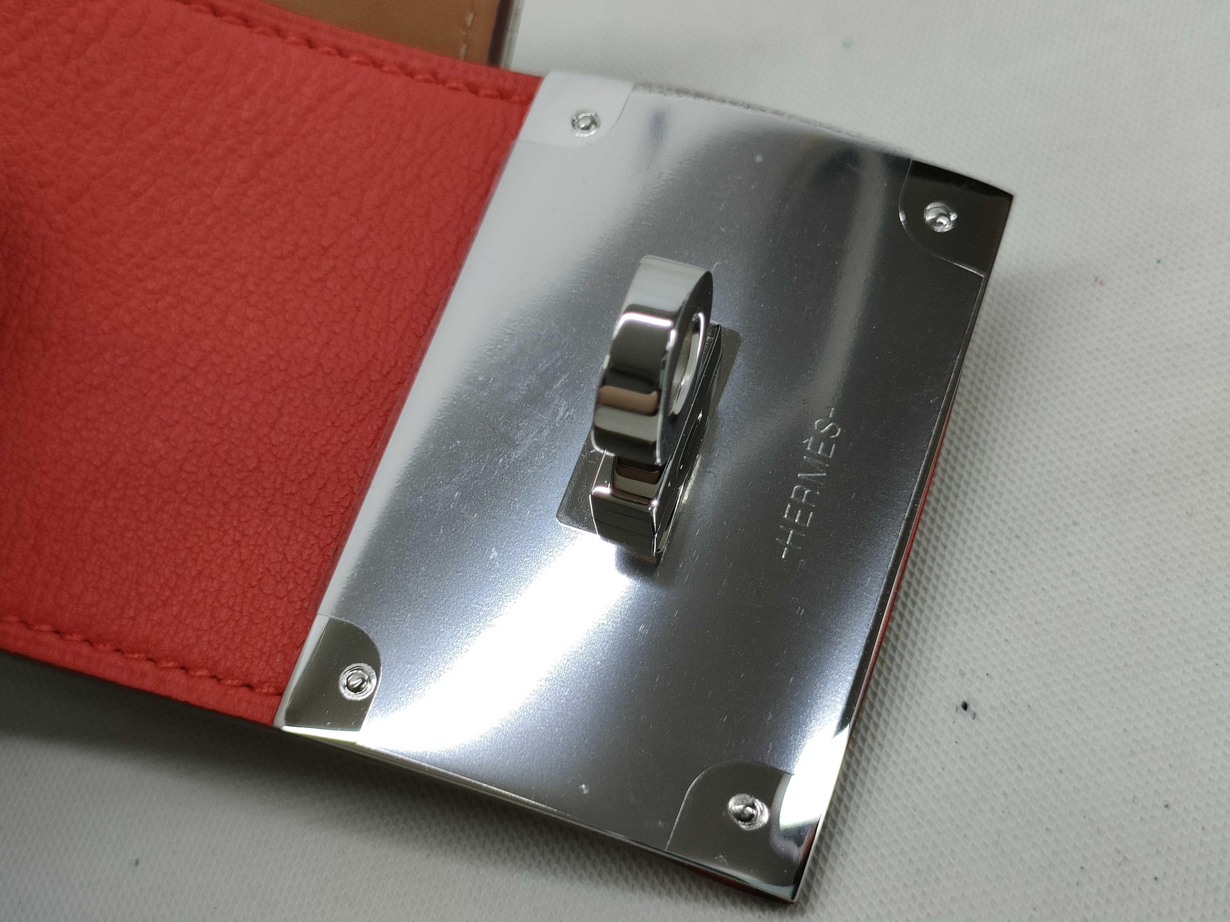 H Bracelet Wide Red x Silver Bracelet/Bangle — view 10