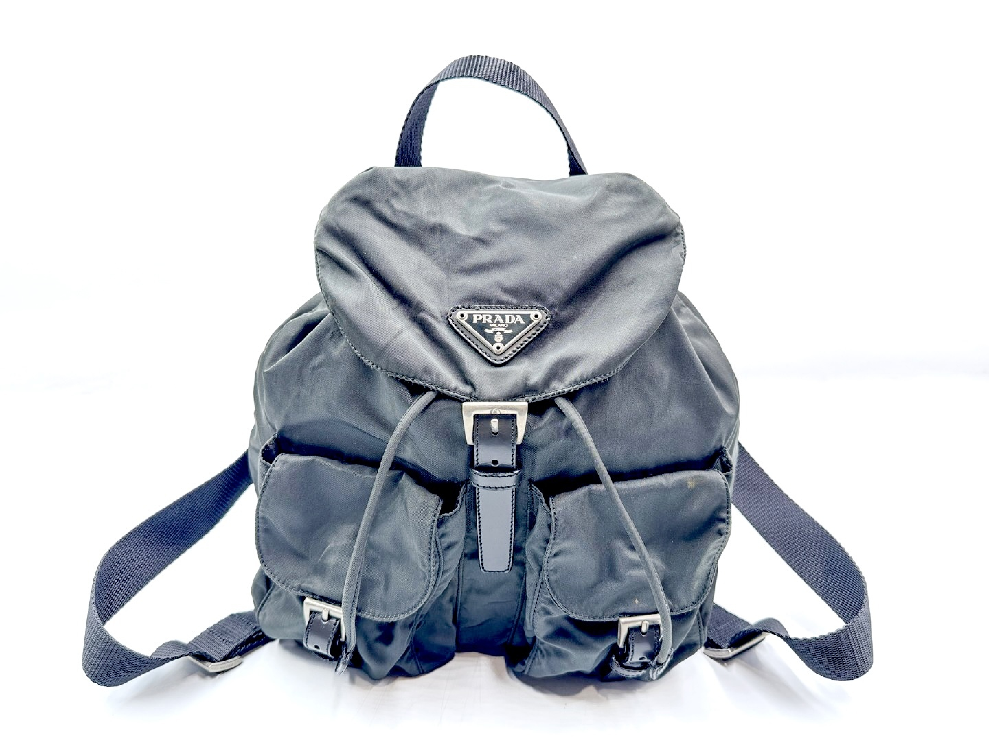 Nylon Backpack with Triangular Plate
