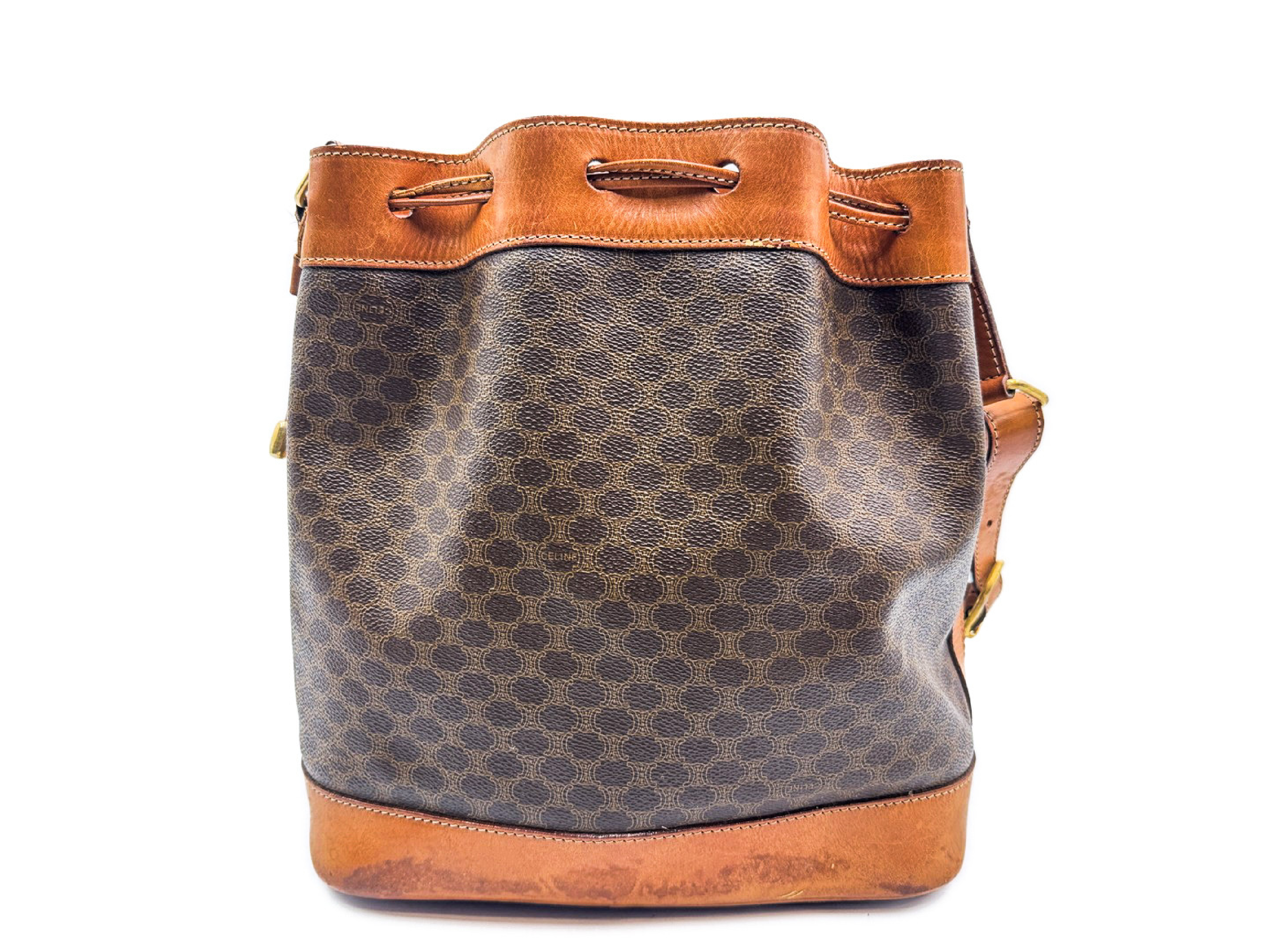 Macadam Pattern Drawstring Shoulder Bag Leather Shoulder Bag — view 2