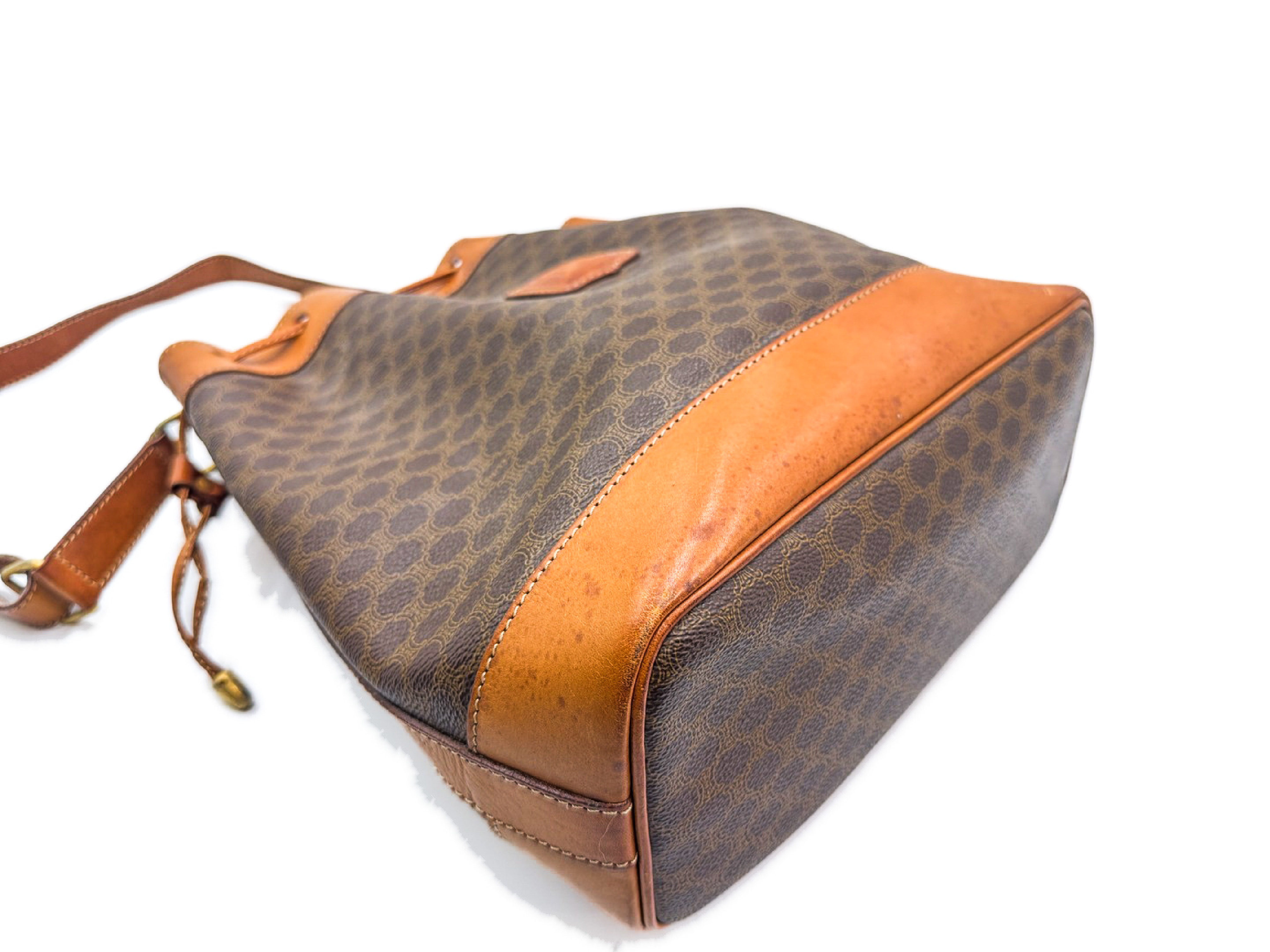 Macadam Pattern Drawstring Shoulder Bag Leather Shoulder Bag — view 7