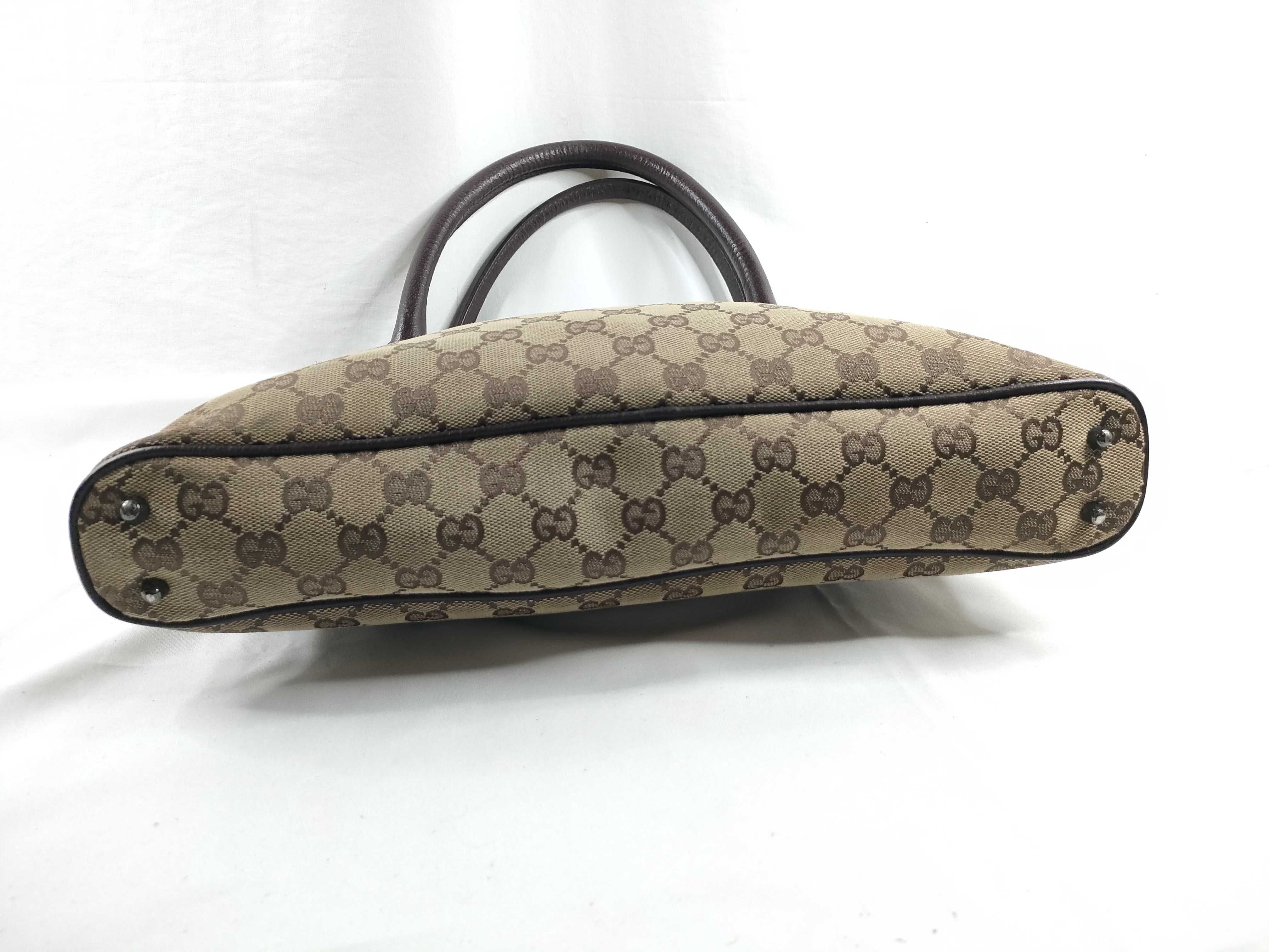 GG Canvas Tote Bag, Gucci Handbag, Tote Bag, GG Canvas Leather, Beige Tote Bag — view 4