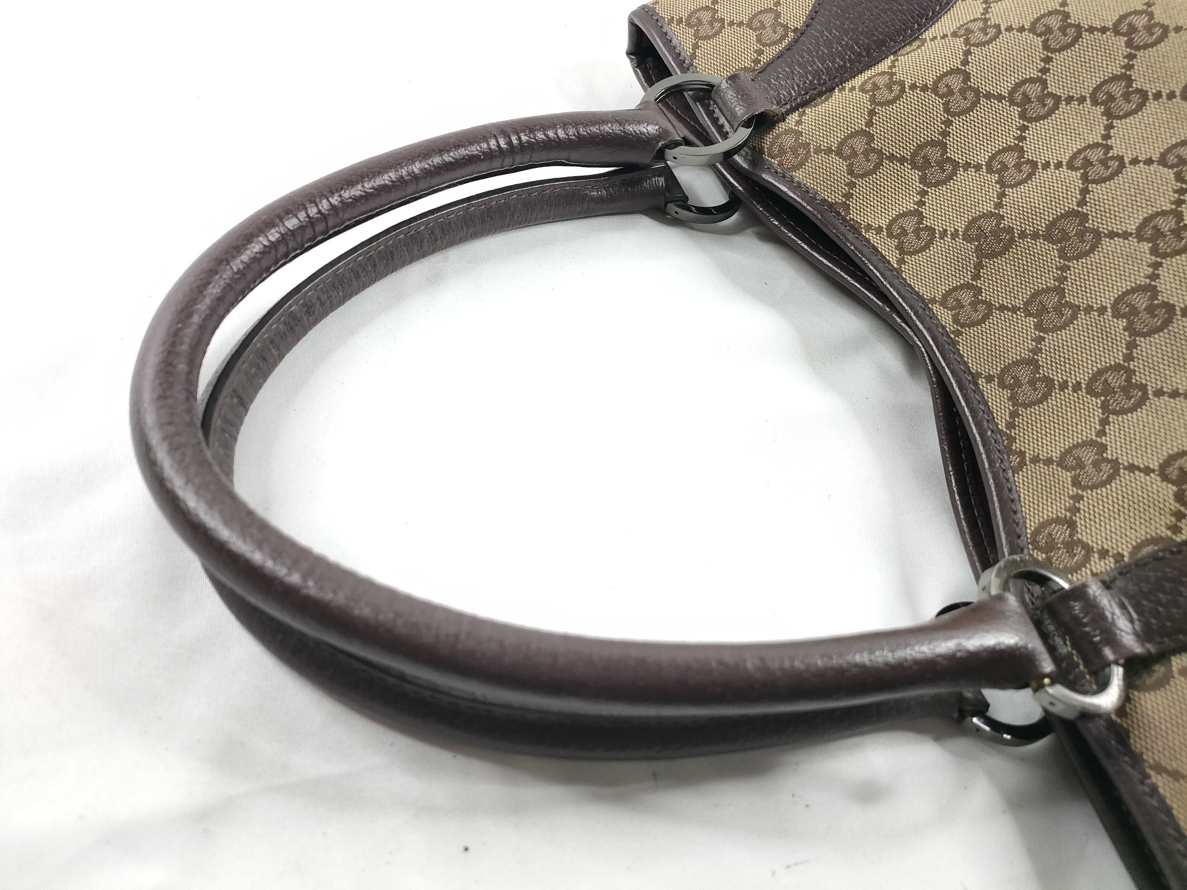 GG Canvas Tote Bag, Gucci Handbag, Tote Bag, GG Canvas Leather, Beige Tote Bag — view 6