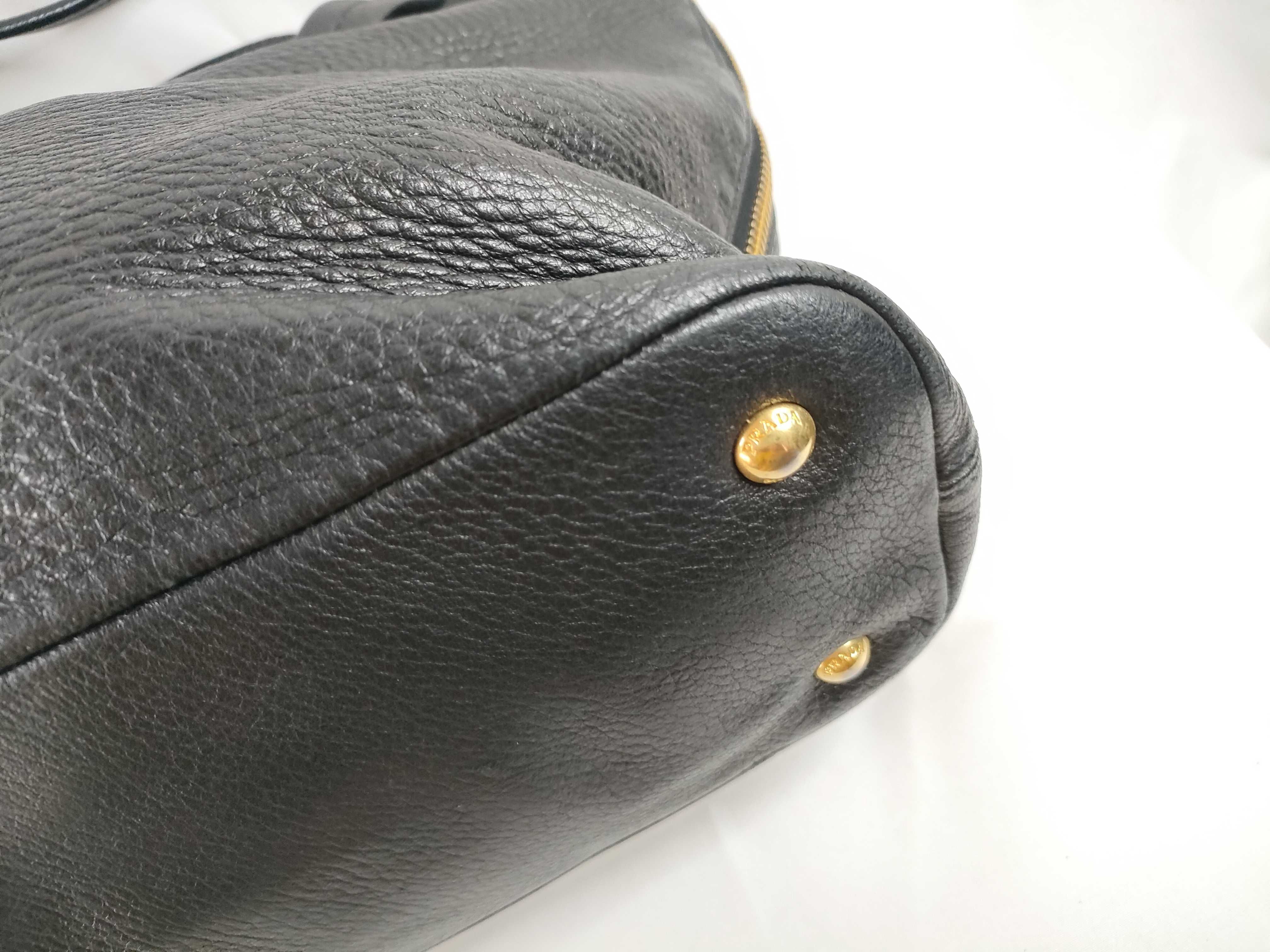 Vitello Daino Side-Zip Shoulder Bag Black BR4372 Tote Bag — view 5