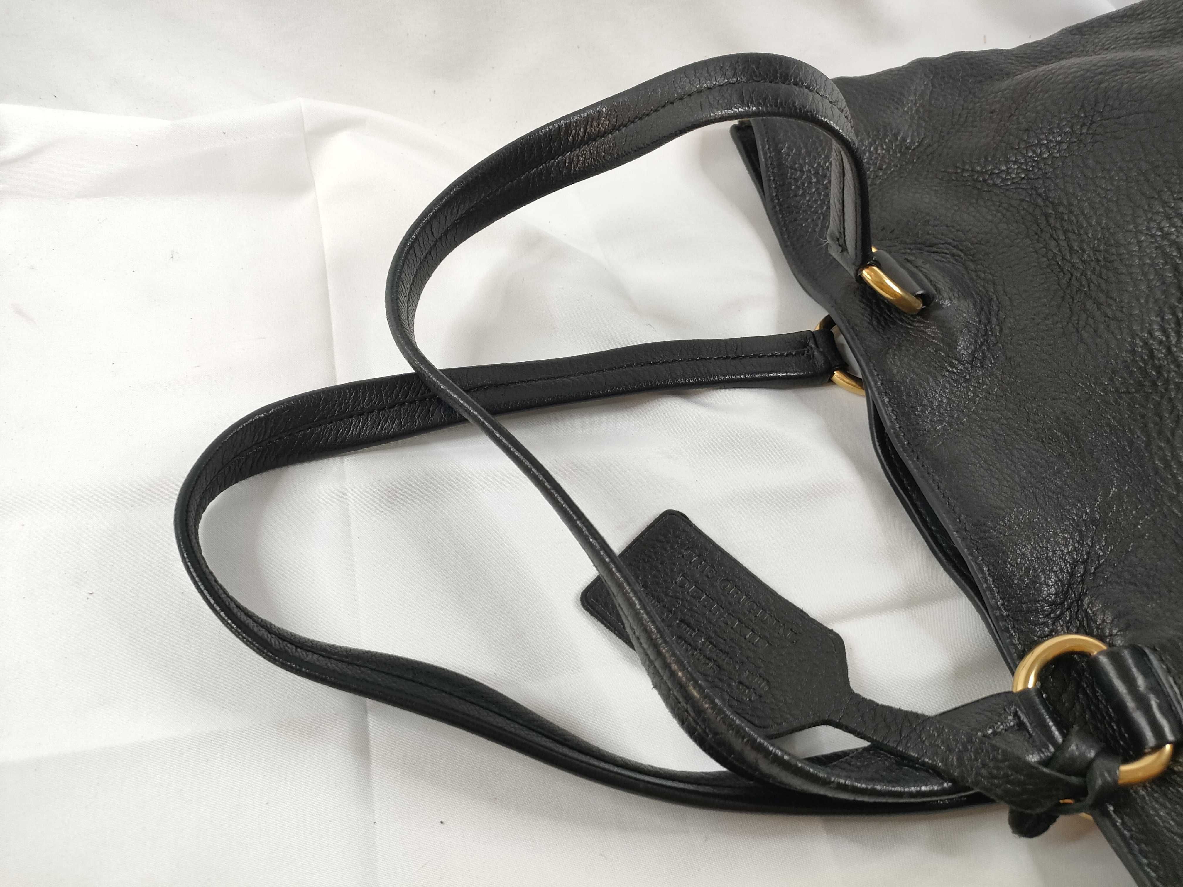 Vitello Daino Side-Zip Shoulder Bag Black BR4372 Tote Bag — view 6