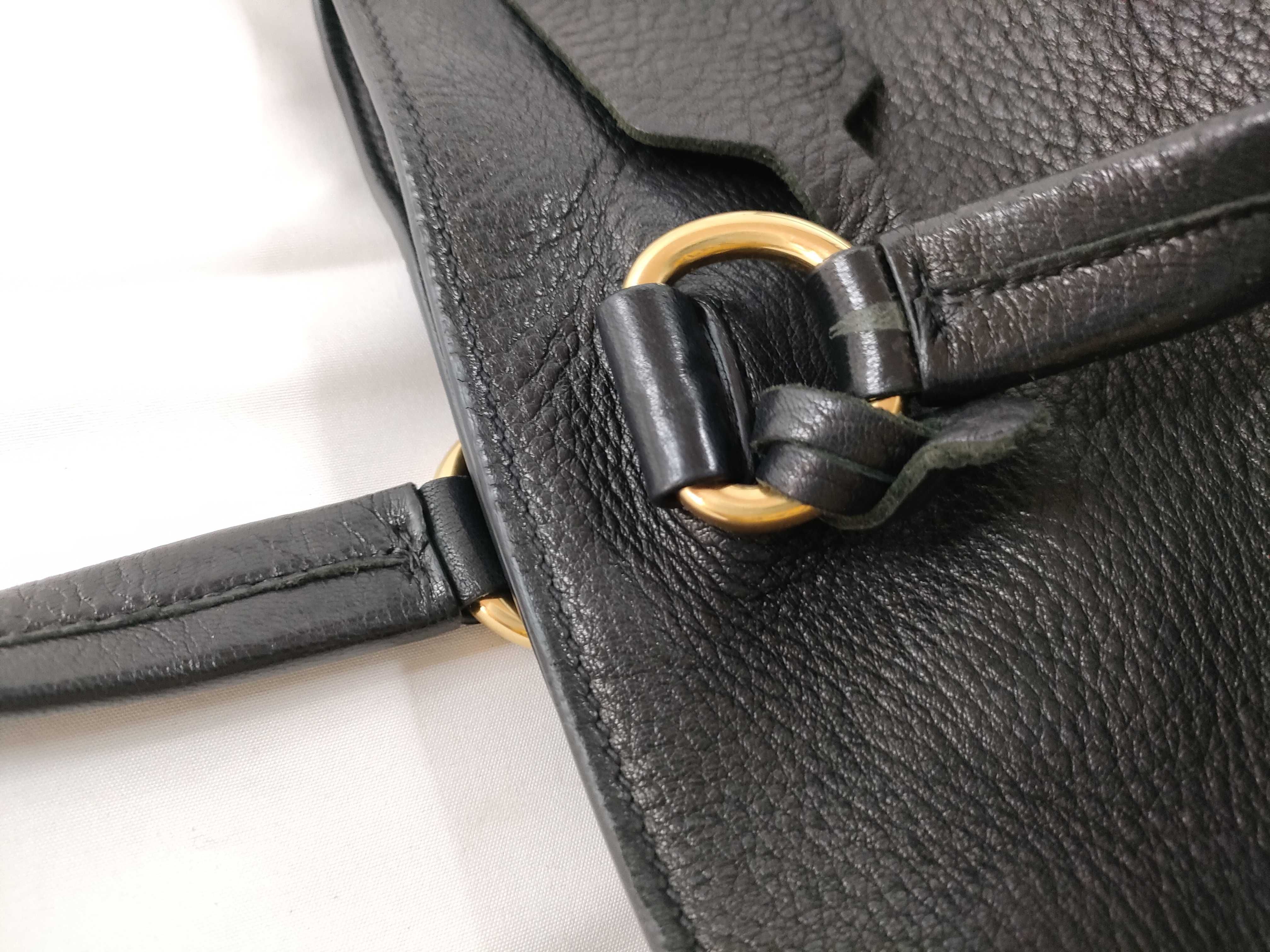 Vitello Daino Side-Zip Shoulder Bag Black BR4372 Tote Bag — view 8