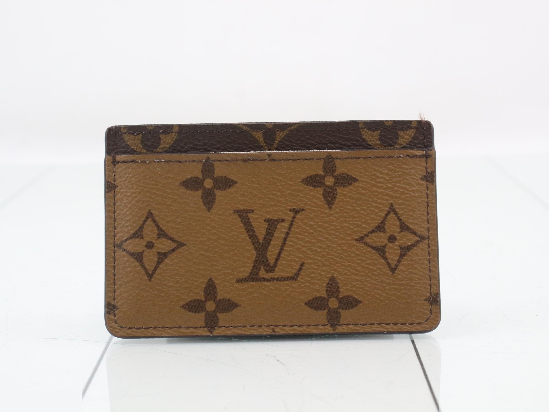 Porte Cartes Simple Monogram Reverse