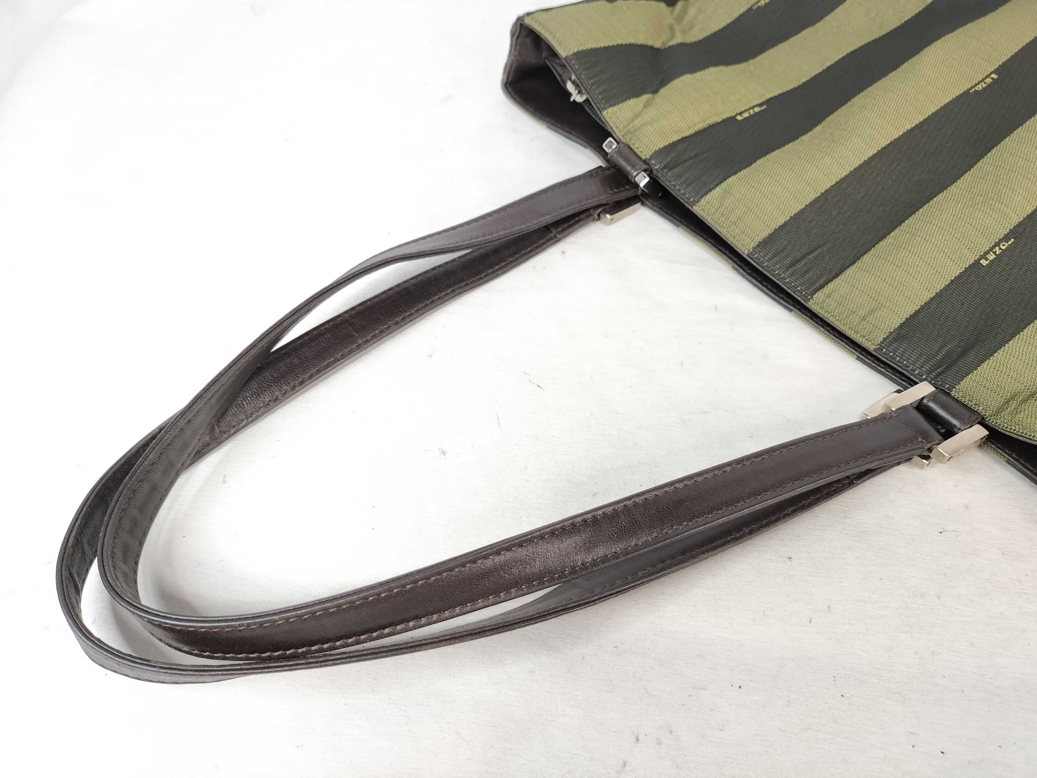 Pecan Pattern Nylon Leather Handle Tote Bag — view 3