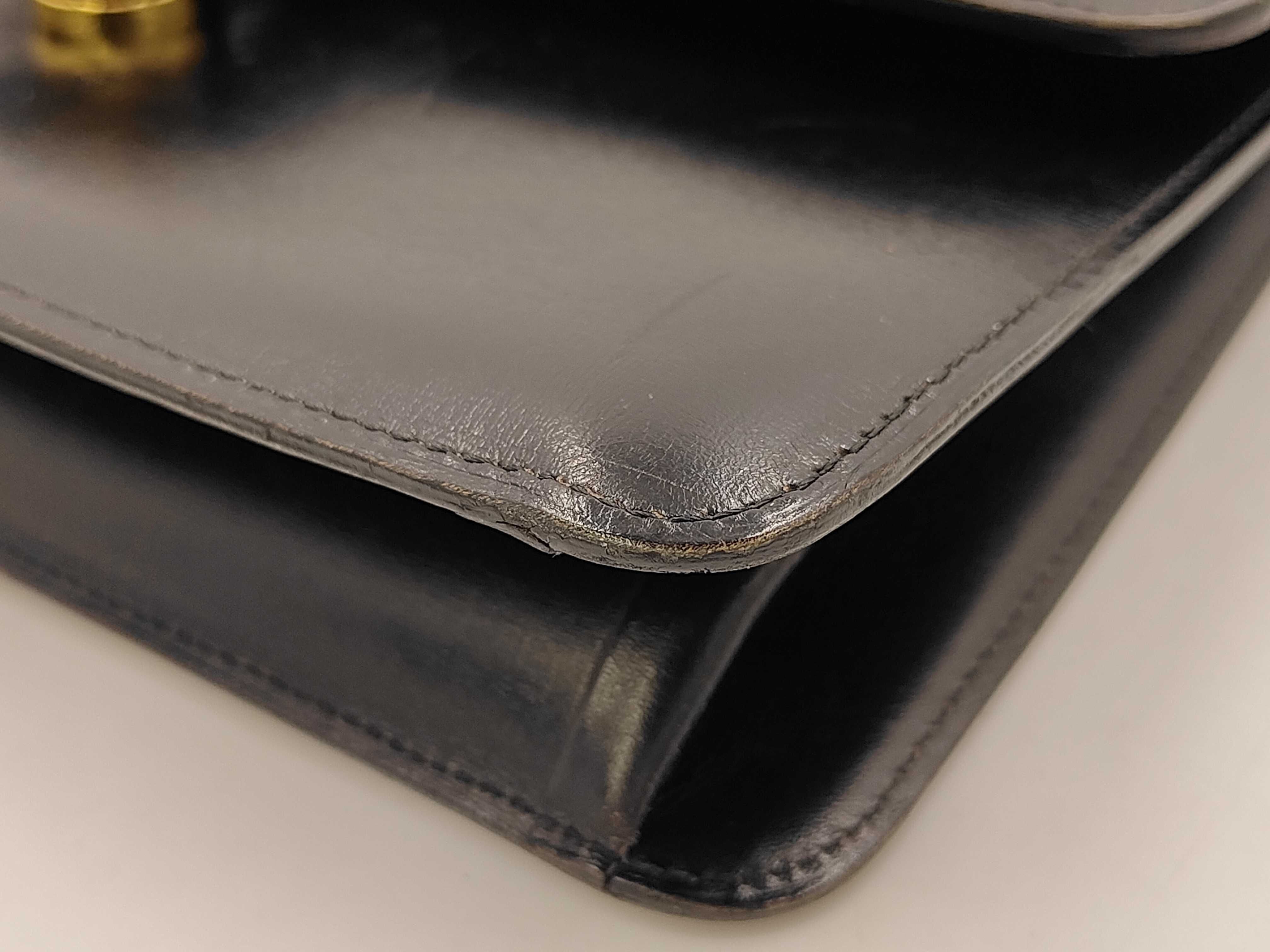Push-Lock Shoulder Bag, Black — view 6