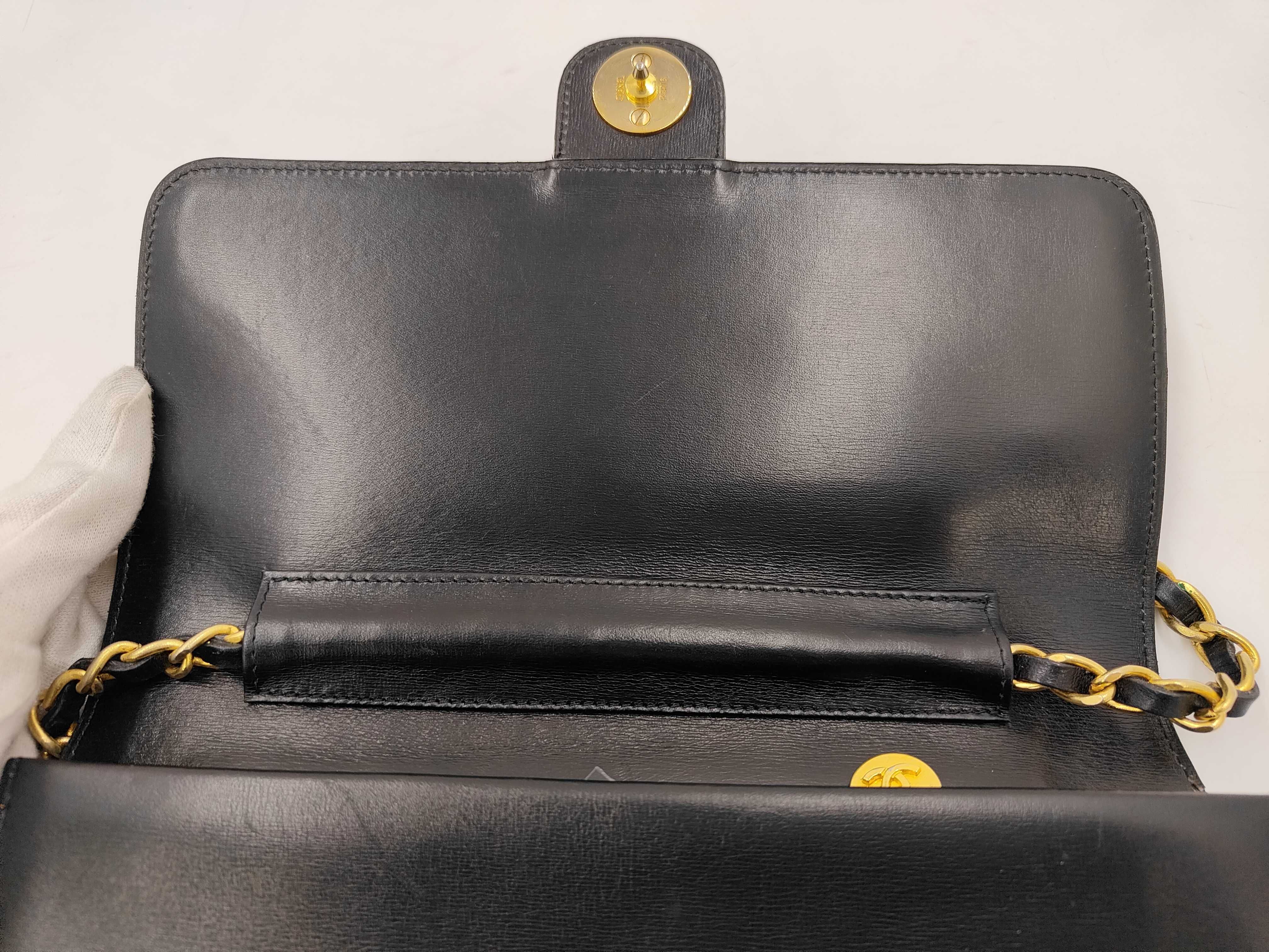 Push-Lock Shoulder Bag, Black — view 8