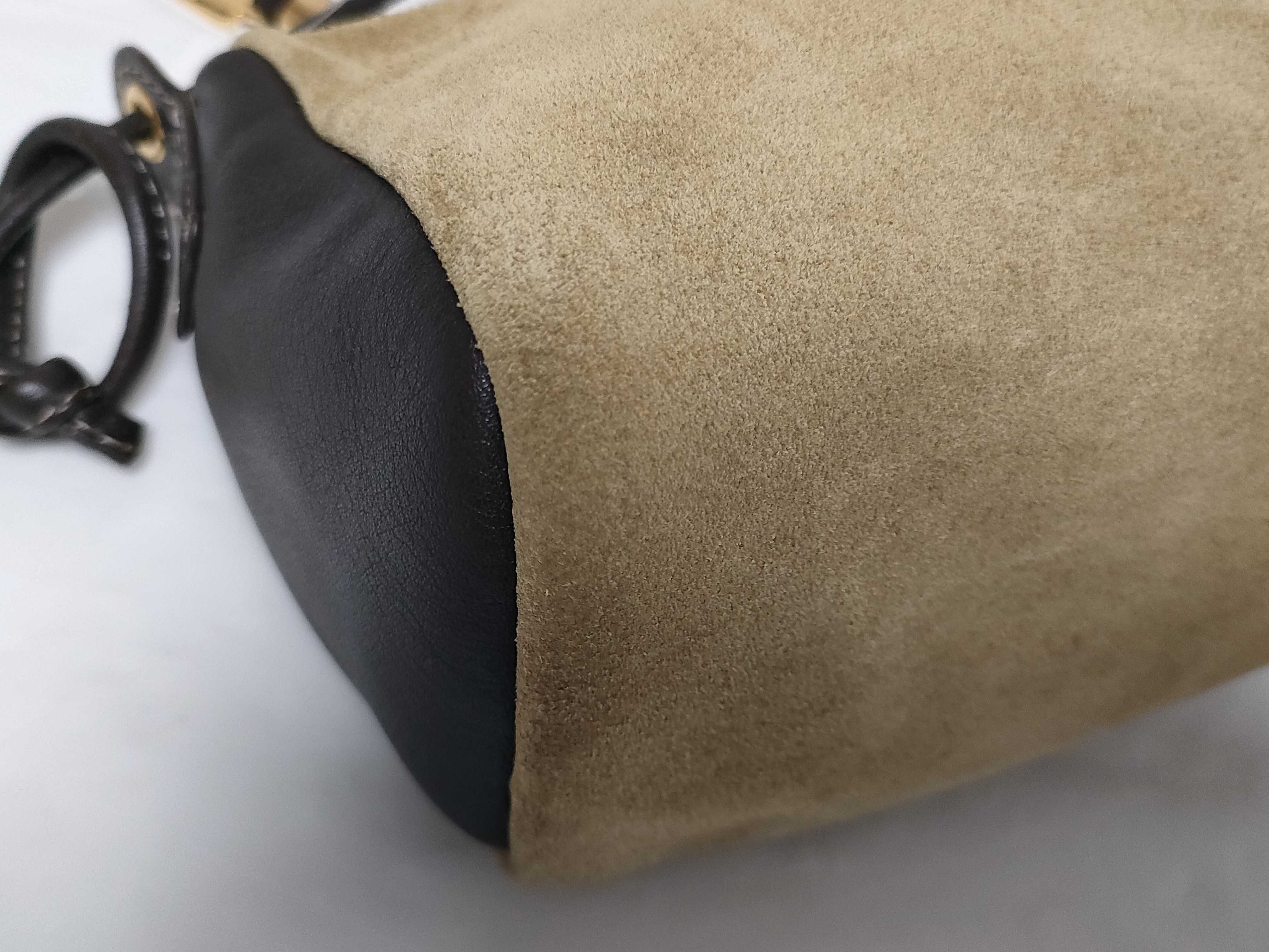 Anagram Suede Shoulder Bag — view 6
