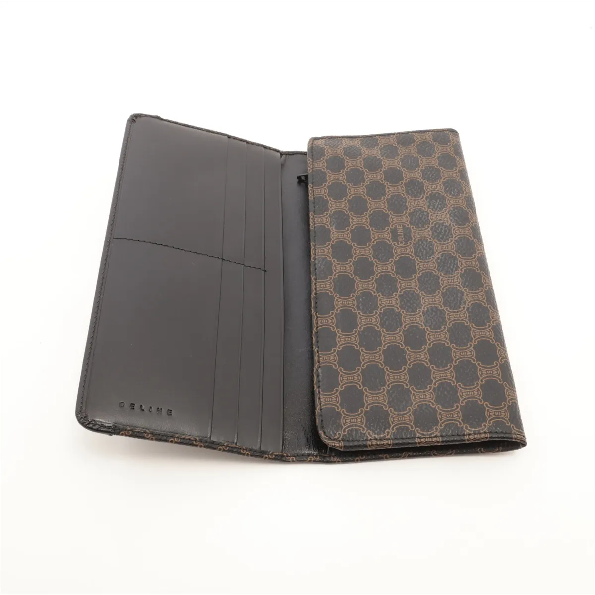 Macadam Leather Long Wallet, Black — view 3