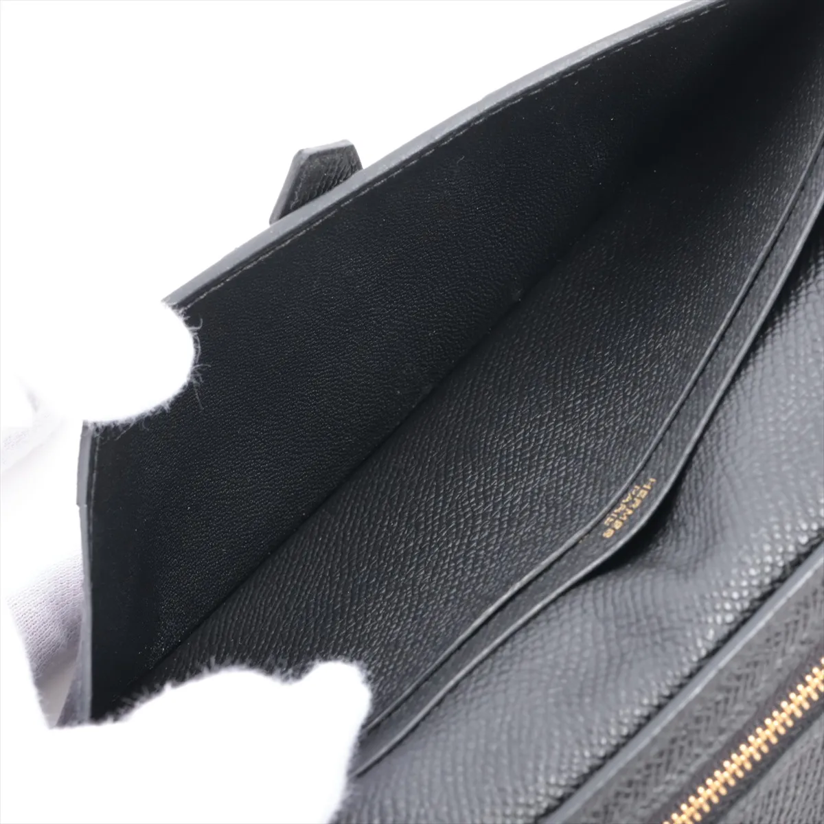 Bearn Soufflé Veau Epsom Long Wallet Black Gold Hardware Z: 2021 — view 4