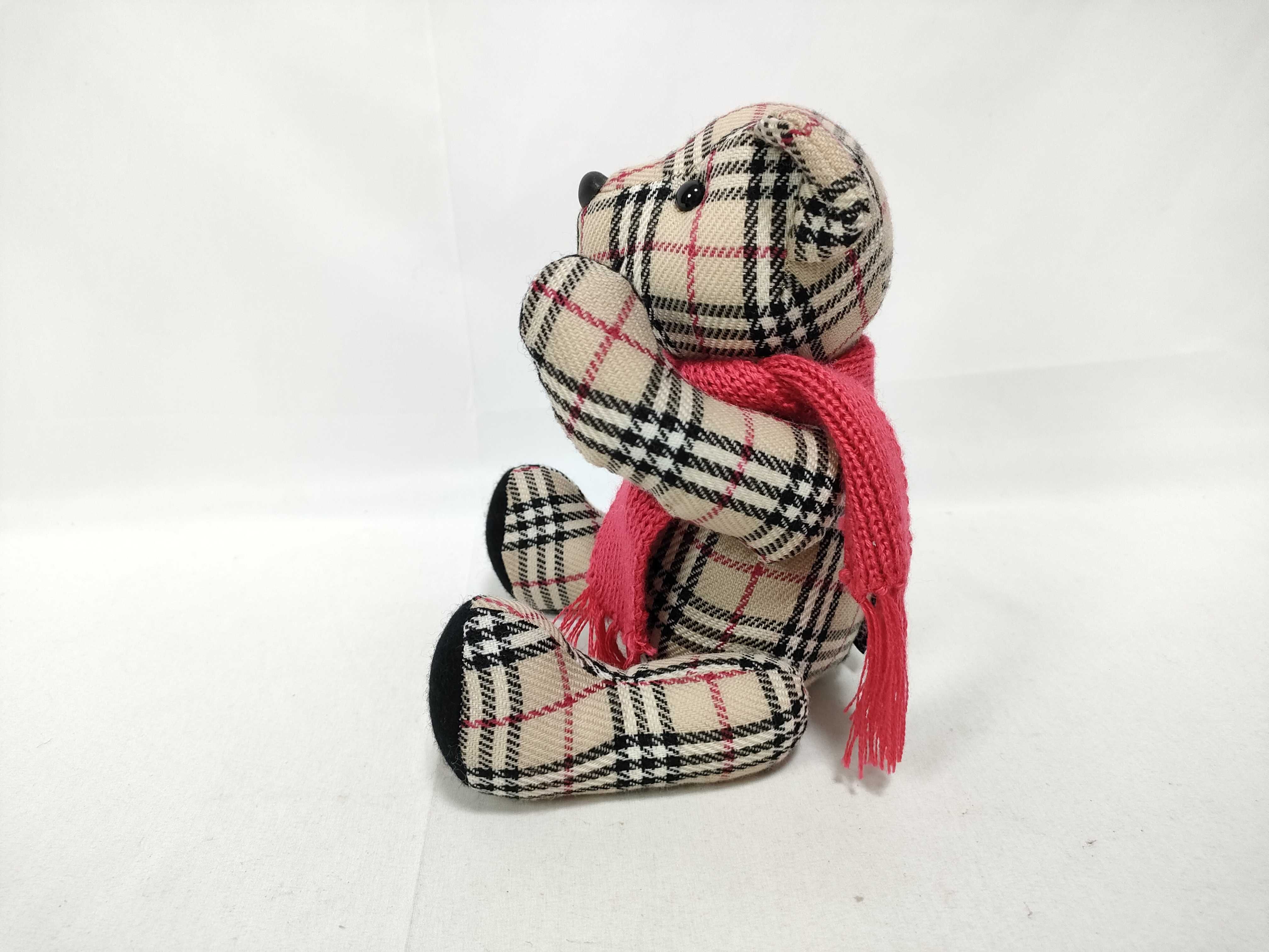 teddy bear plush toy with box, Nova Check pattern, beige, scarf, and other accessories. — view 3