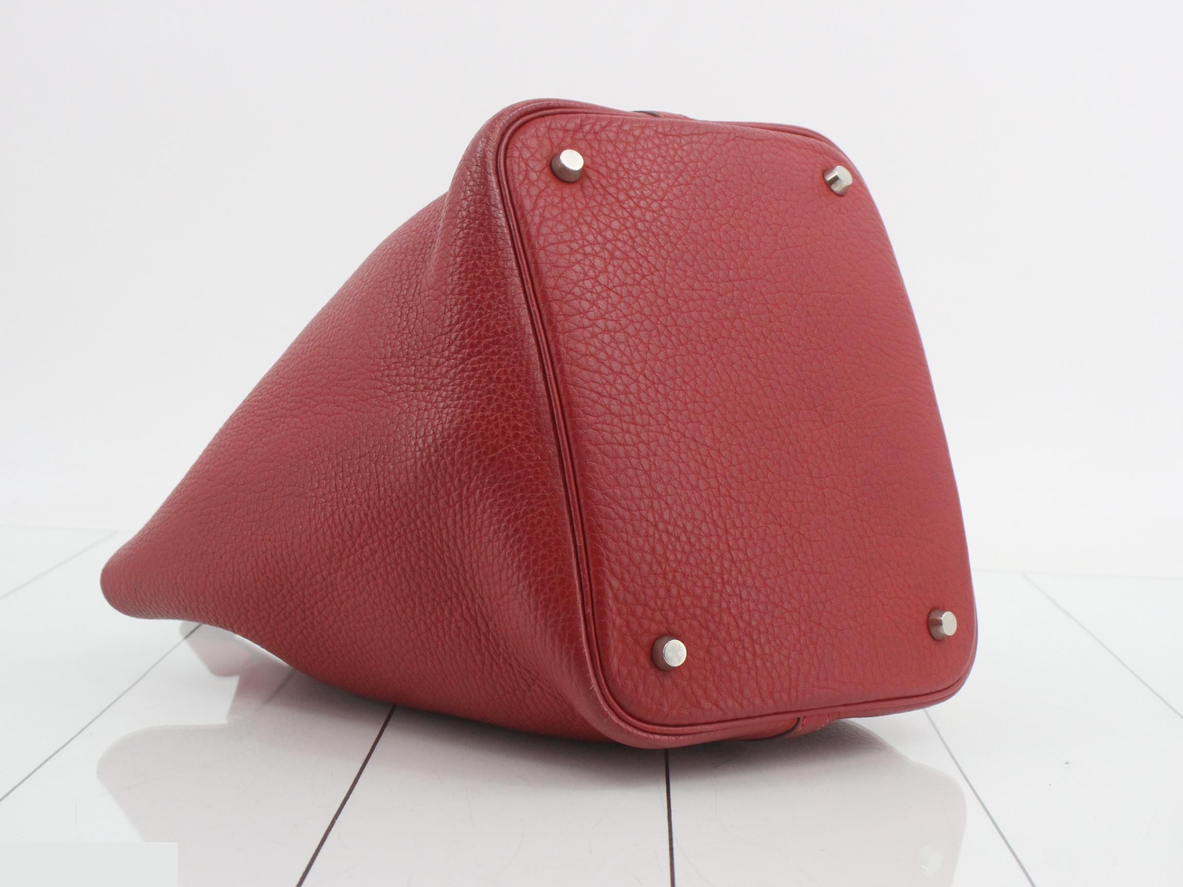 Picotin Lock MM Rouge Vif Taurillon SV — view 5